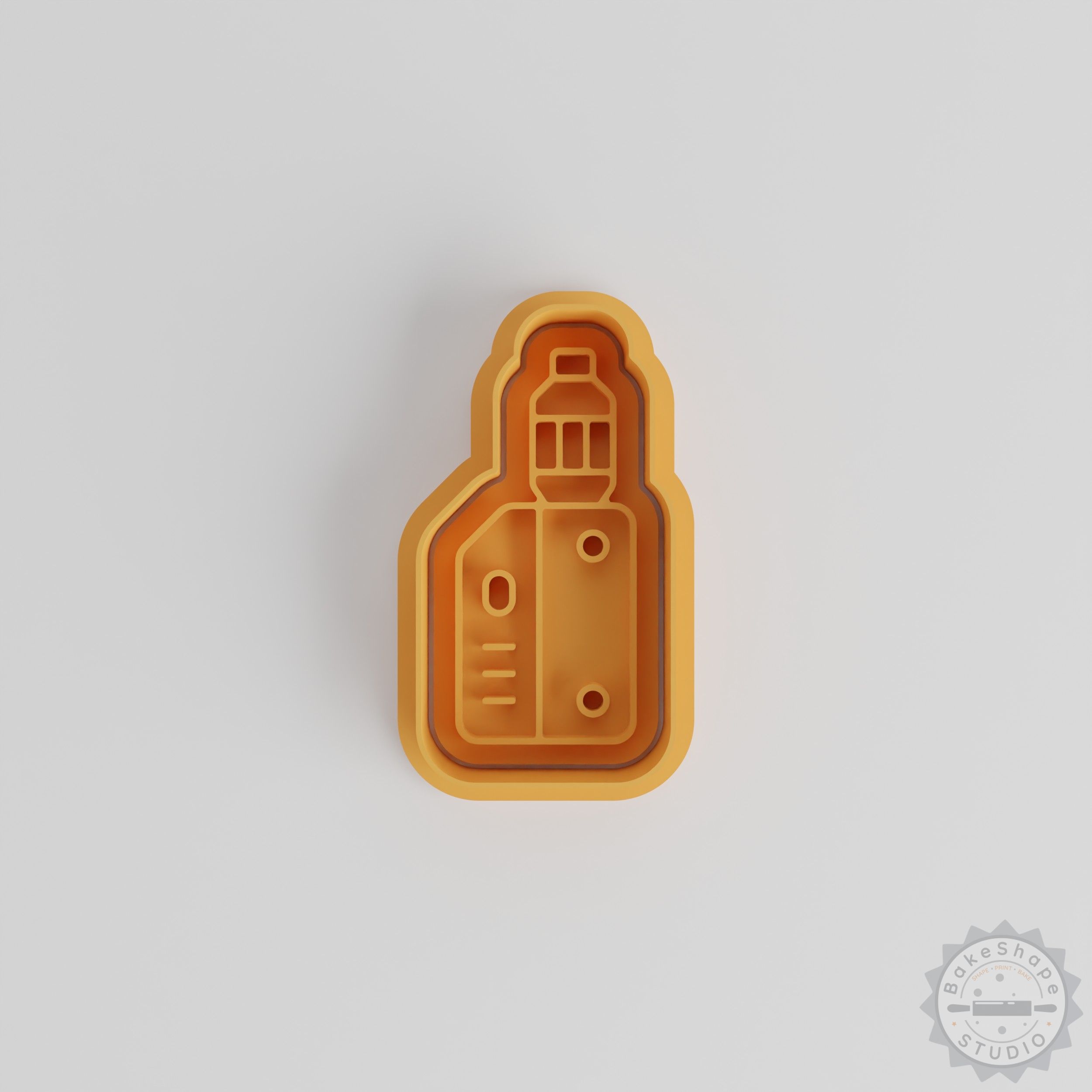 Vape Device Baking Shape Cutter and Stamp Set, 6 Pieces, Small Medium Large Sizes for Cookies, Fondant