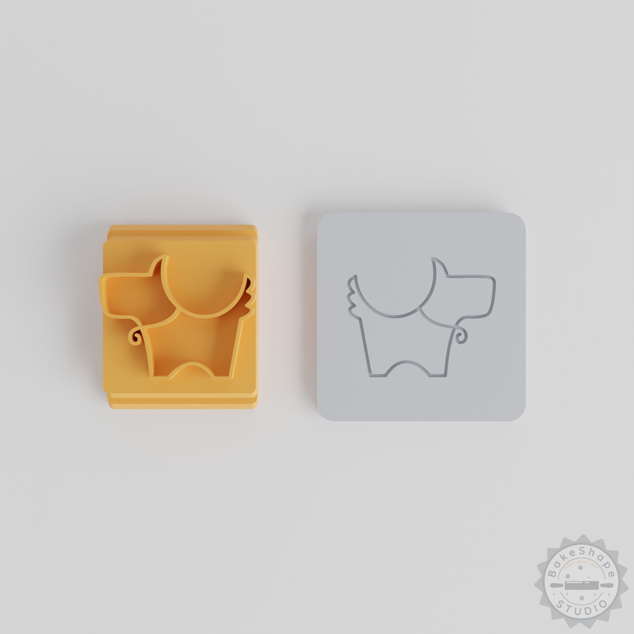 Animal Motif Stamp Tile Set, 5 Sizes, Perfect for Clay, Cookies and Fondant, Cute Dog Design