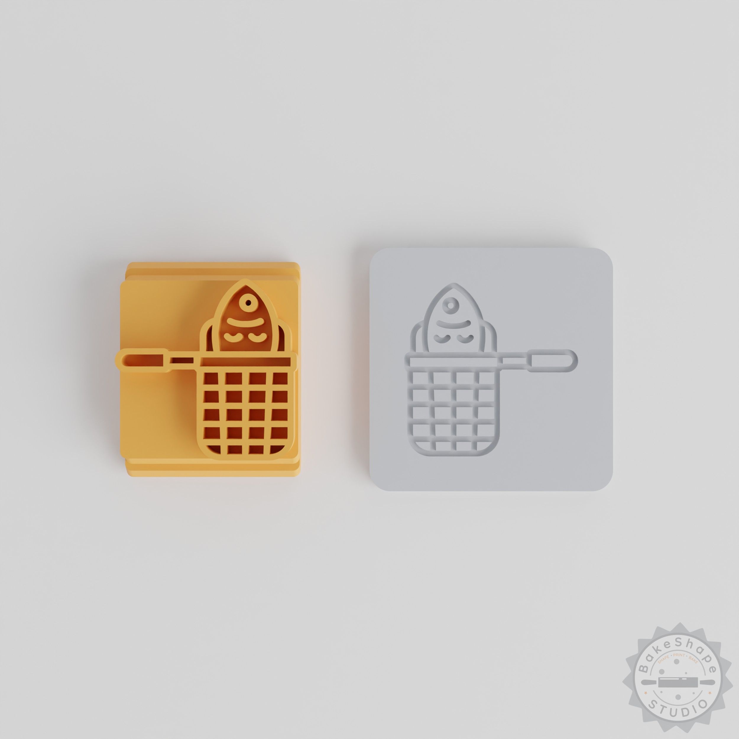 Fish Net Stamp Set for Clay & Cookies, 5 Sizes - Perfect Catching Net Tool for Soft Materials
