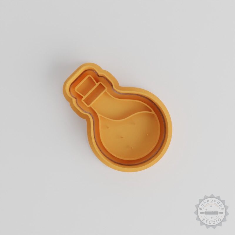 Potion Shape Cutter Stamp Set, 6 Pieces, S/M/L Sizes, Perfect for Cookies, Fondant