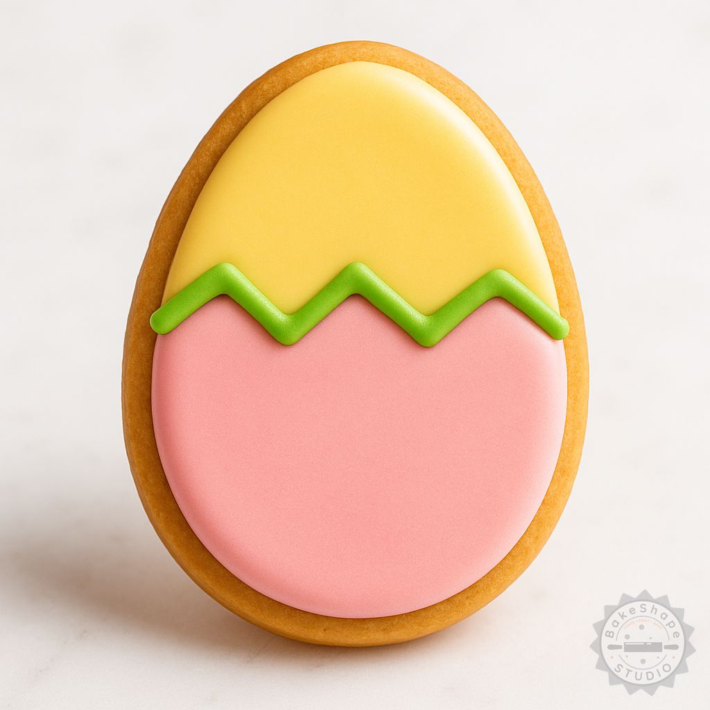 Easter Egg cookie cutter and stamp STL set for 3D printing in small, medium, and large sizes
