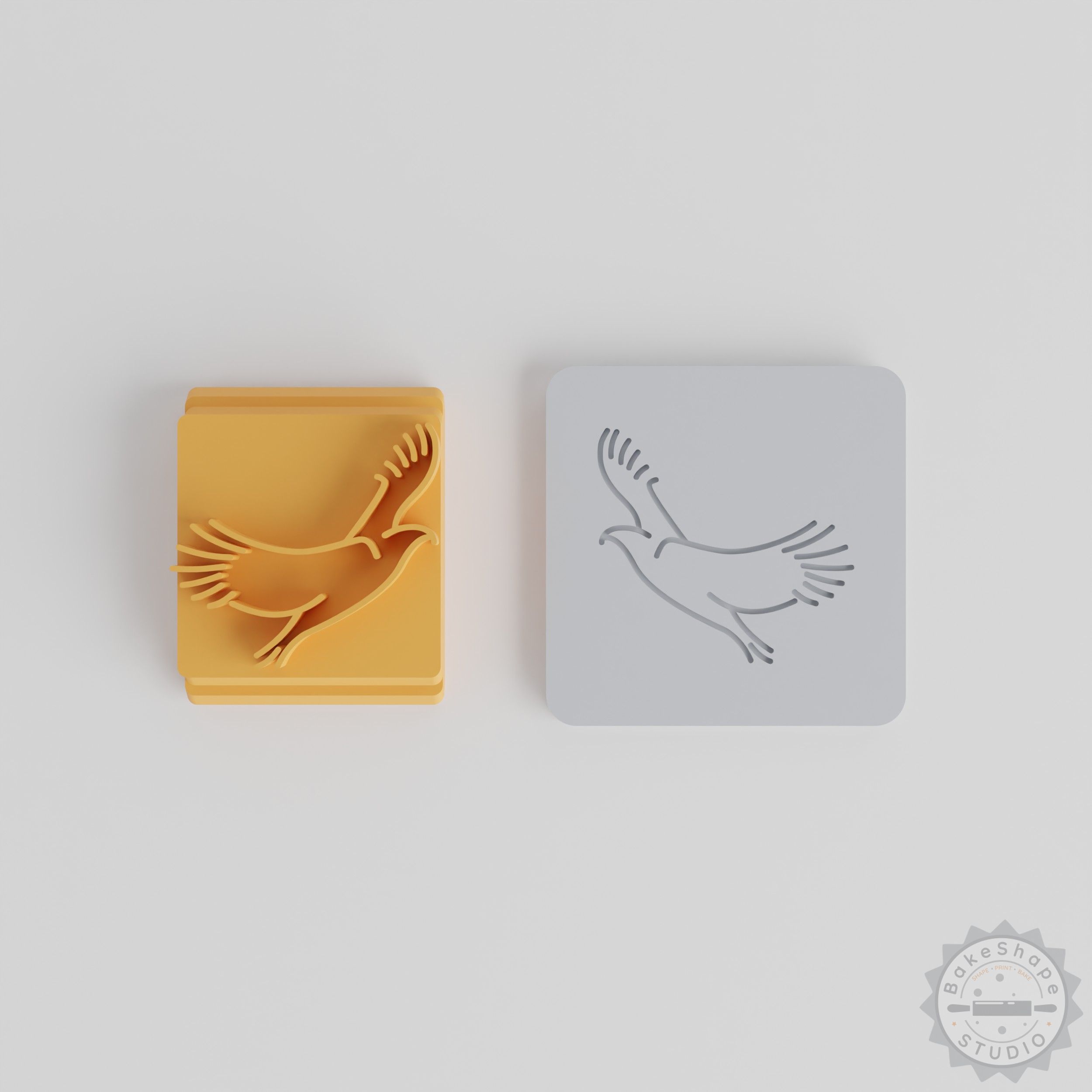 Eagle Stamp Tile Bundle, 5 Motif Sizes, Clay & Cookie Decor Tool, Animal Design