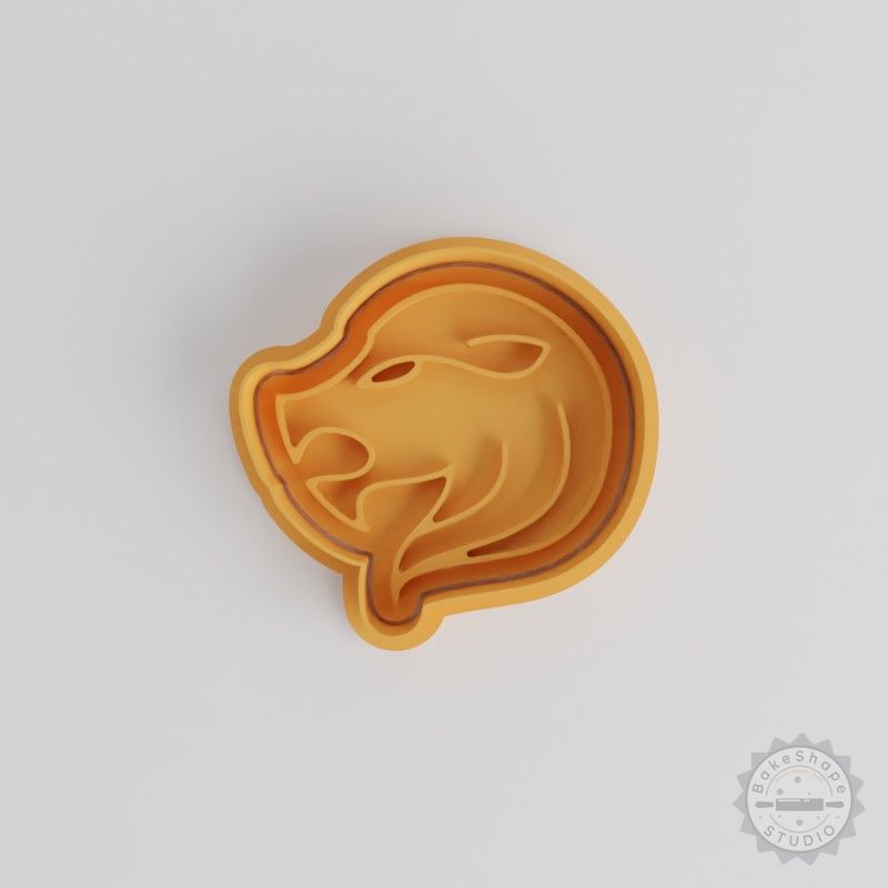 Leo Shape Cutter and Stamp Set, Cookie and Fondant Cutting Tools, 6-Piece Astrology Lion Design