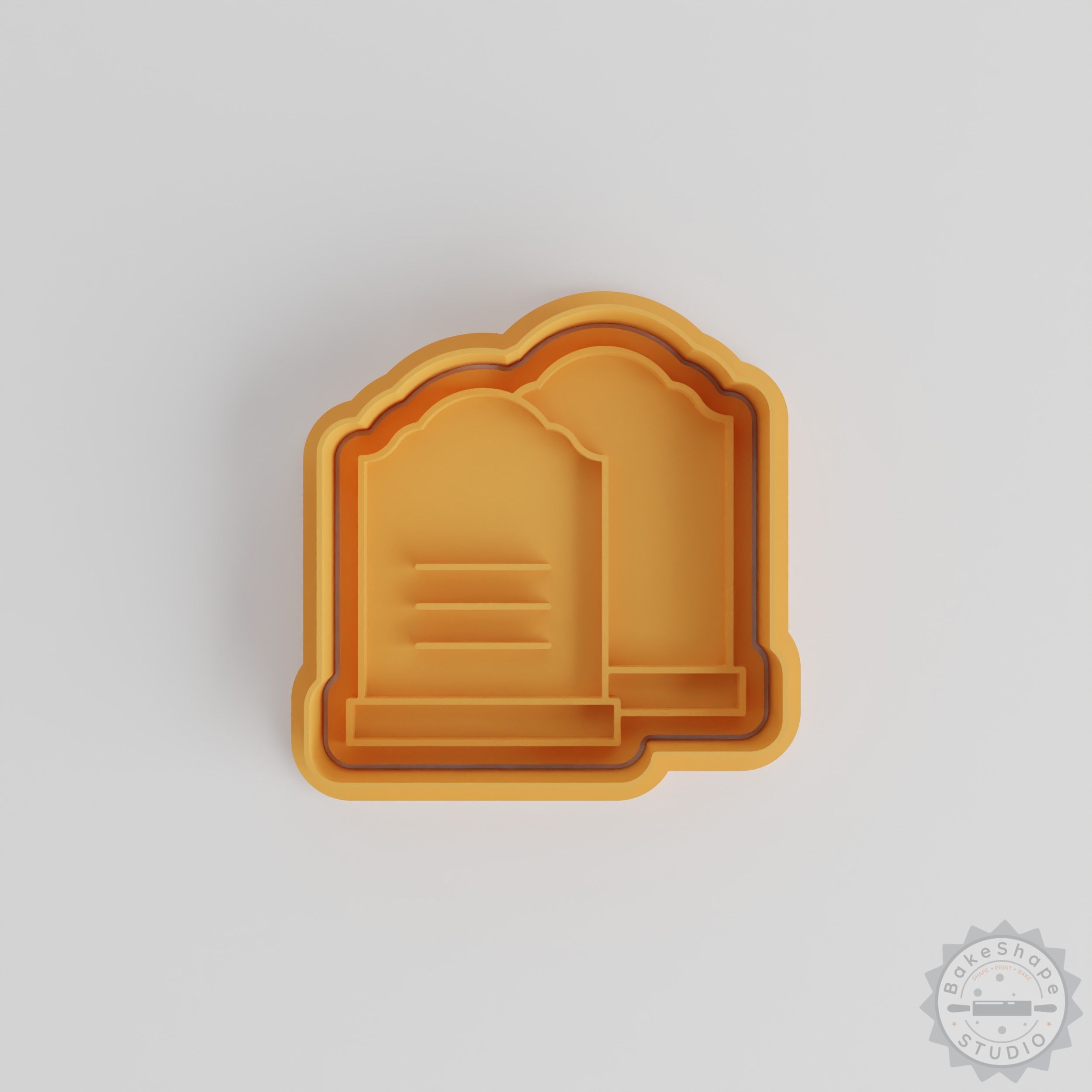 Halloween Graveyard Cookie Cutter Stamp Set, Spooky Tombstone Designs, 6-Piece Size Variety