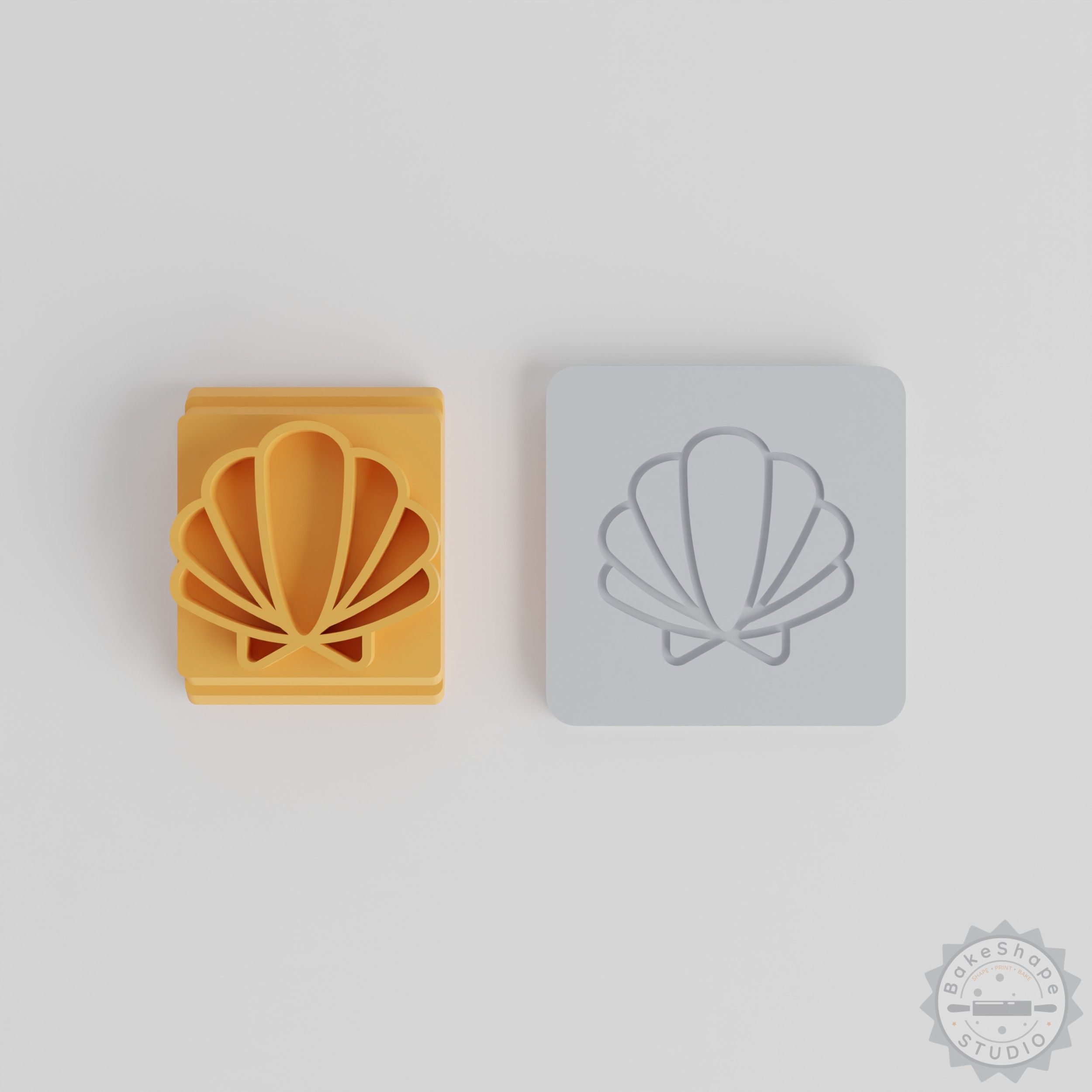 Sea Shell Stamp Tile Set, 5 Sizes Motif, Ideal for Clay, Cookies, Fondant, Soft Materials