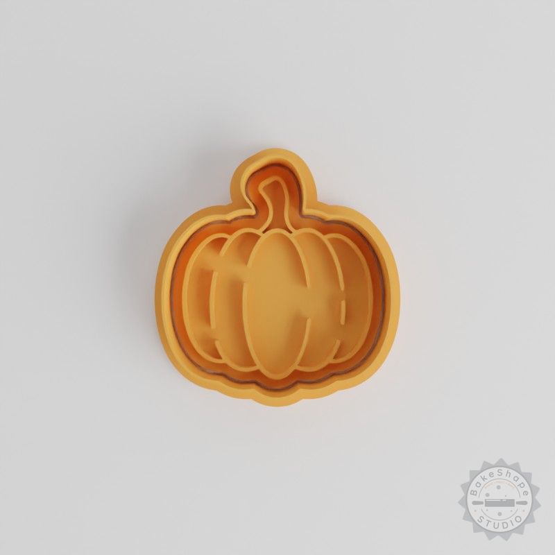 Pumpkin Shape Cutter and Stamp Set, Perfect for Cookies and Fondant, 6-Piece, S/M/L Sizes