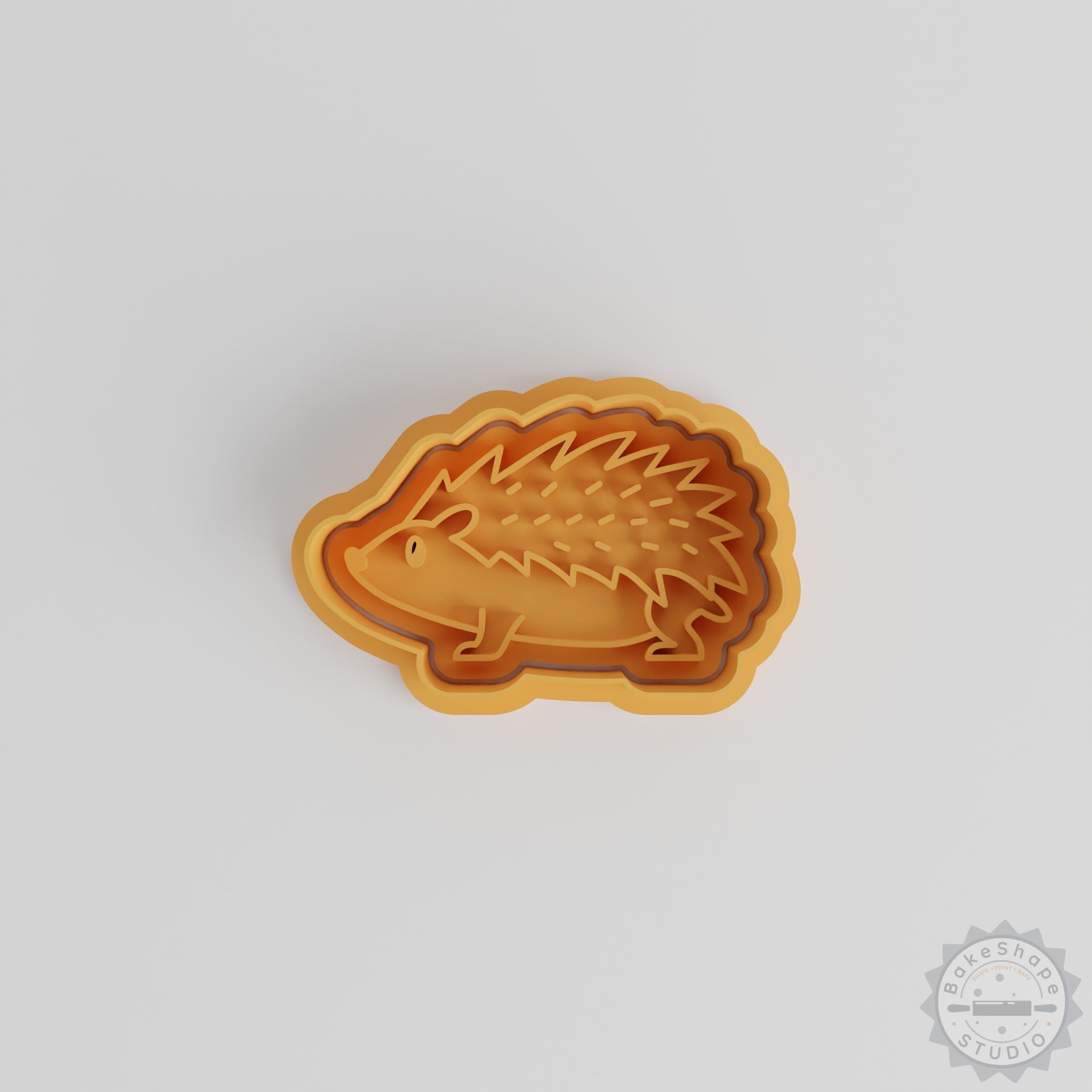Hedgehog Cookie Cutter & Stamp Set, 6-Piece Animal Theme Fondant and Pastry Tools, Small to Large Sizes