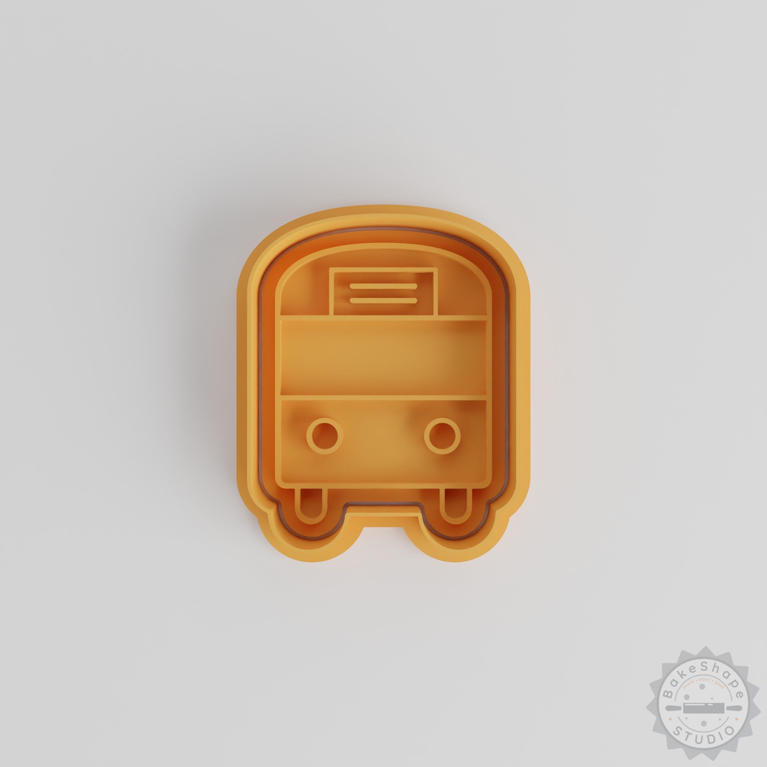 School Bus Cookie Cutter and Stamp Set, 6-Piece, S/M/L Sizes, Perfect for Cookies and Fondant