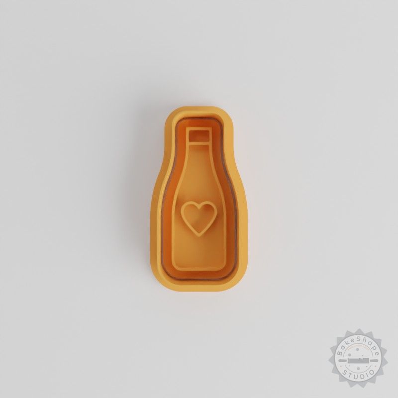 Bottle Cutter & Stamp Set, 6-Piece Cookie & Fondant Tool, Wine & Champagne Shapes