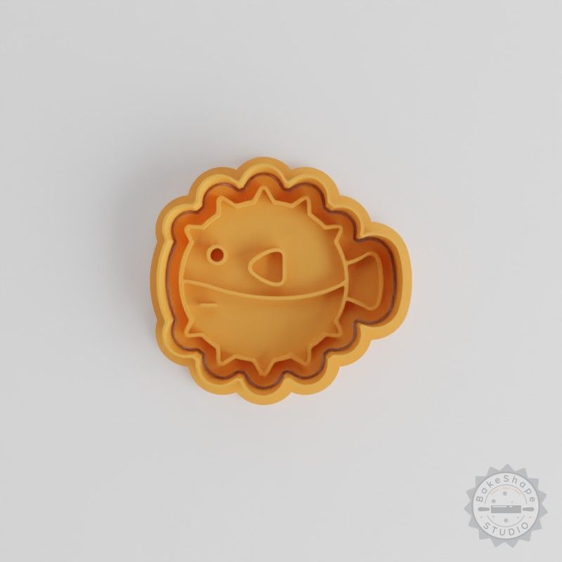 Puffer Fish Cookie Fondant Cutter Stamp Set, Includes S/M/L Sizes, 6-Piece, Perfect for Marine Themed Baking