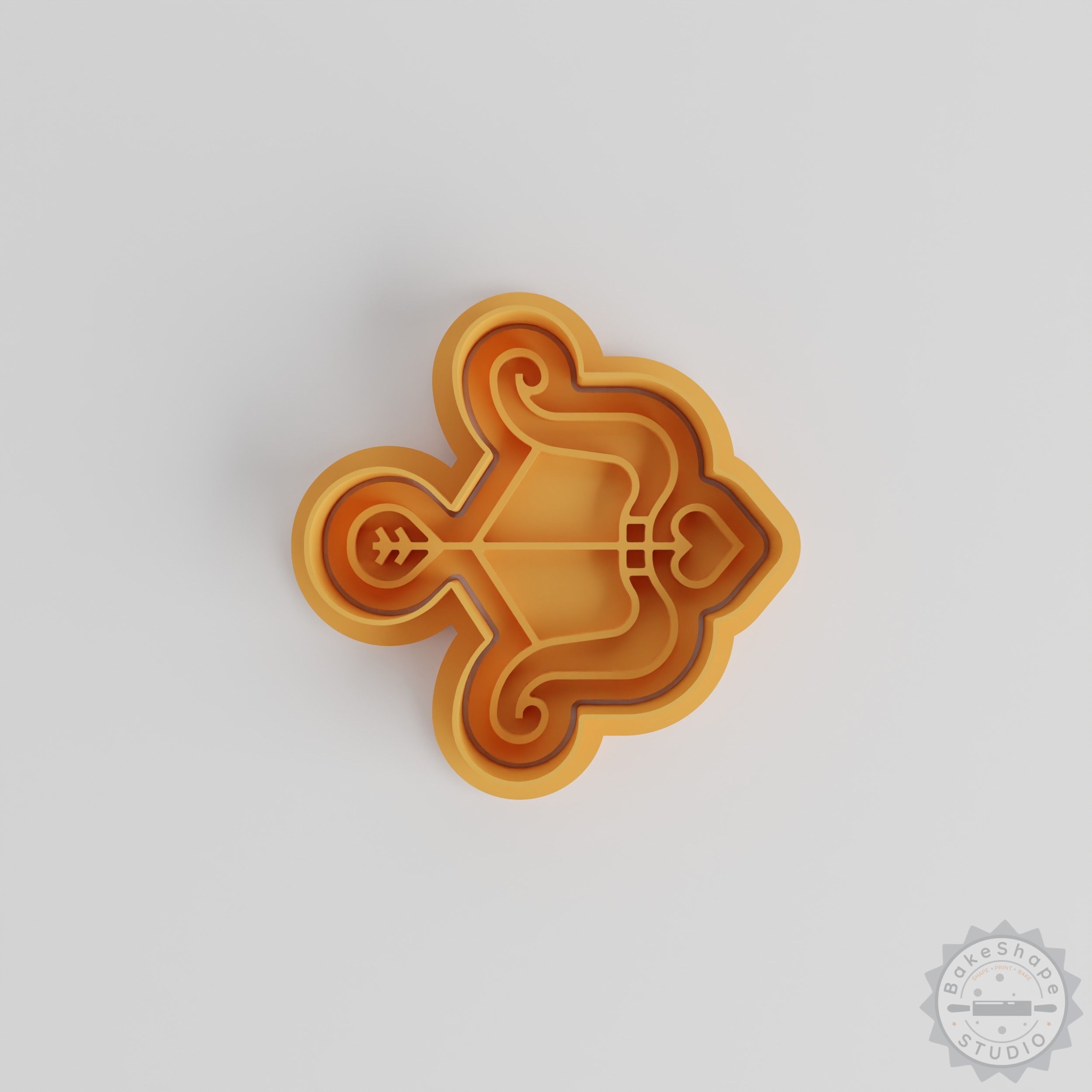 Bow and Arrow Cookie Cutter Stamp Set, 6 Piece, S/M/L, Fondant Baking Tool