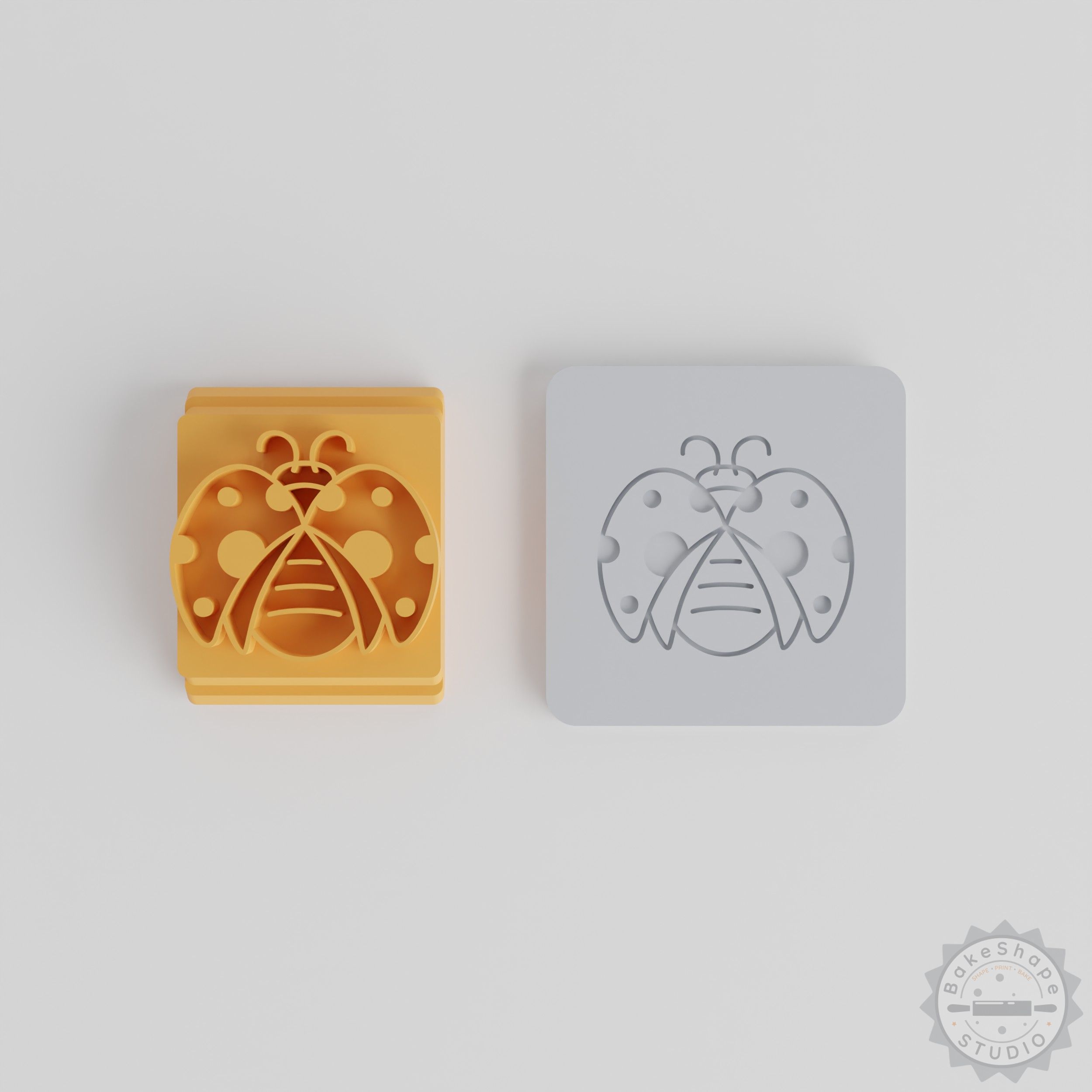 Ladybug Stamp Set, 5 Sizes, Insect Motif, Perfect for Clay, Cookies, Fondant