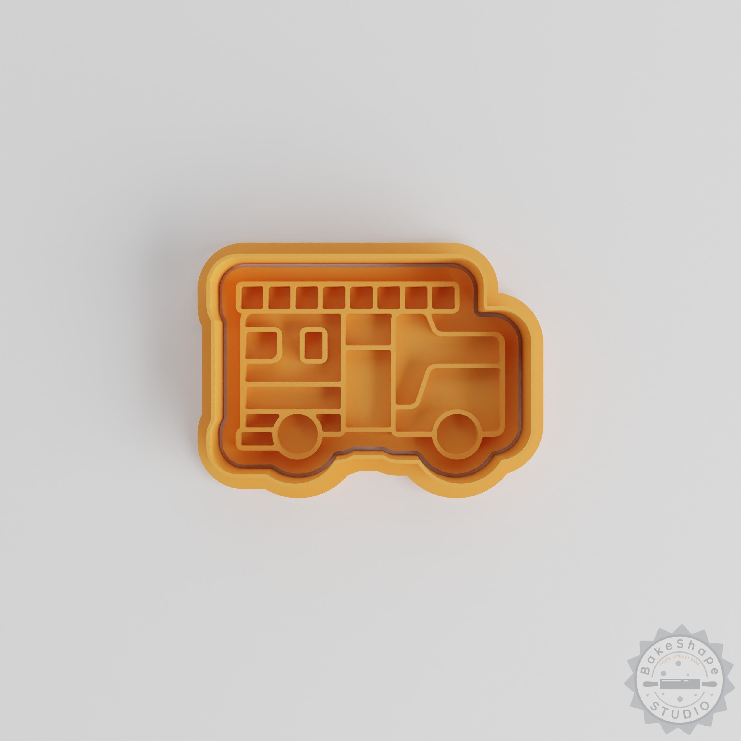 Fire Truck Cookie Cutter and Stamp Set, 6 Piece, S/M/L Sizes, Perfect for Cookies and Fondant