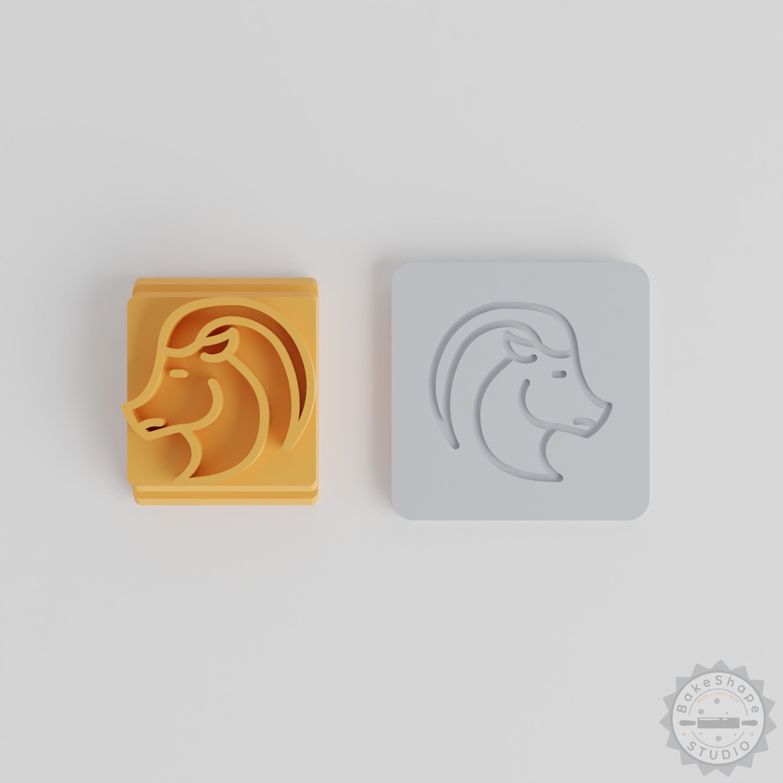 Aries Stamp Tile Set with 5 Motif Sizes for Clay and Baking, Zodiac Ram Horoscope Design