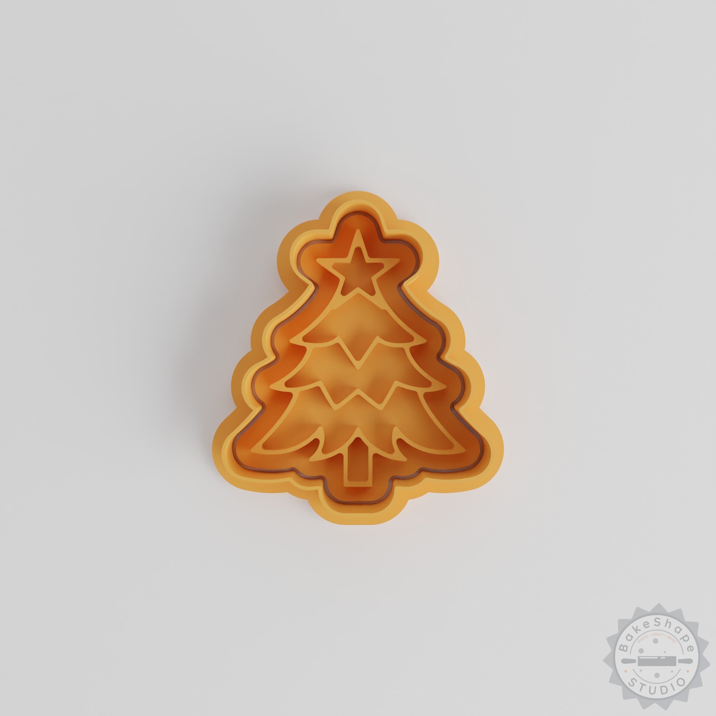 Christmas Tree Cookie Cutter & Stamp Set, 6-Piece, S/M/L, Perfect for Festive Baking & Decoration
