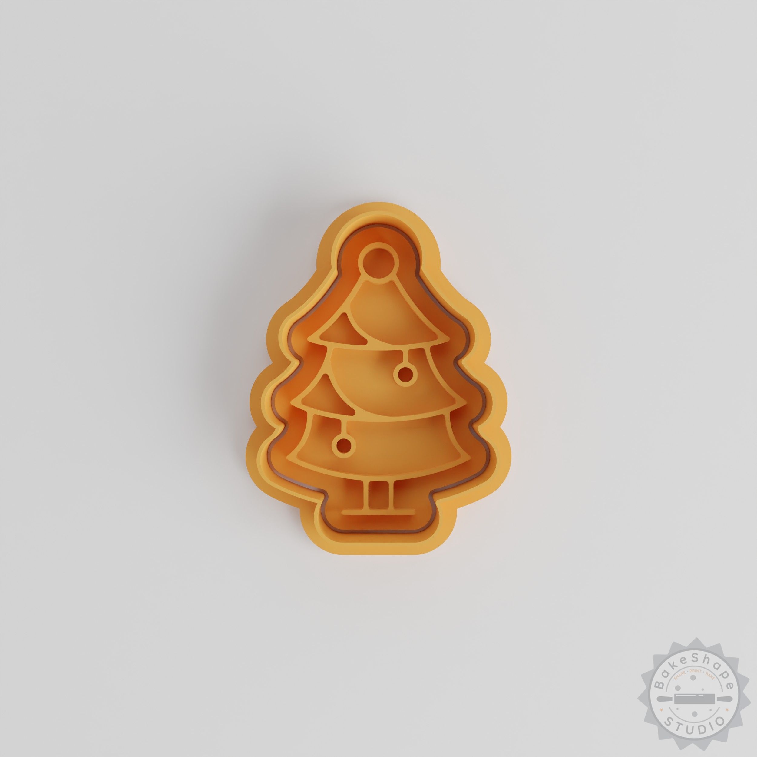 Christmas Tree Cookie Cutter and Stamp Set, 6-Piece, Holiday Baking Decoration Tool