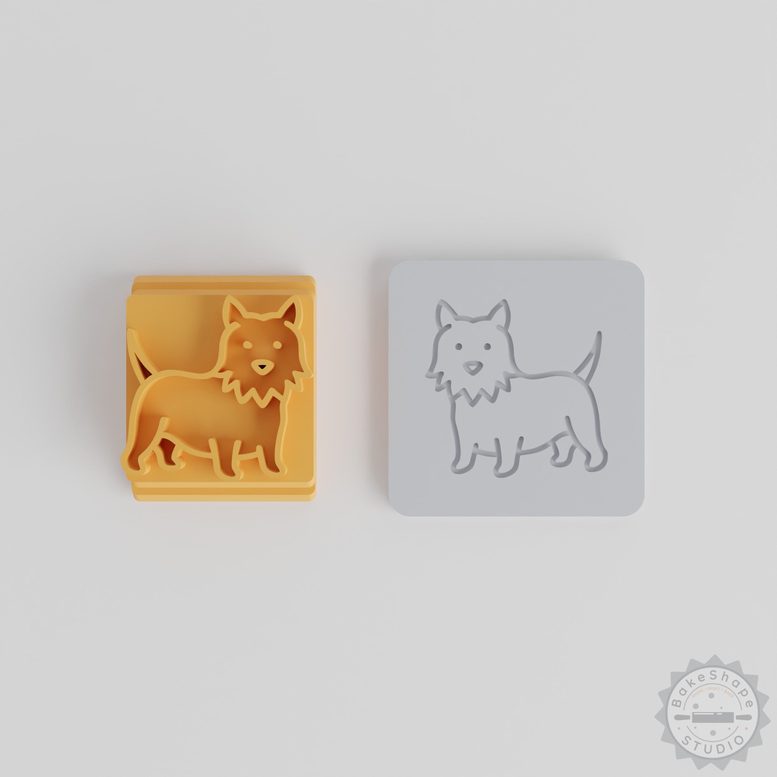 West Highland White Terrier Stamp Set, 5 Sizes for Clay, Cookies, Fondant, Cute Dog Decorations