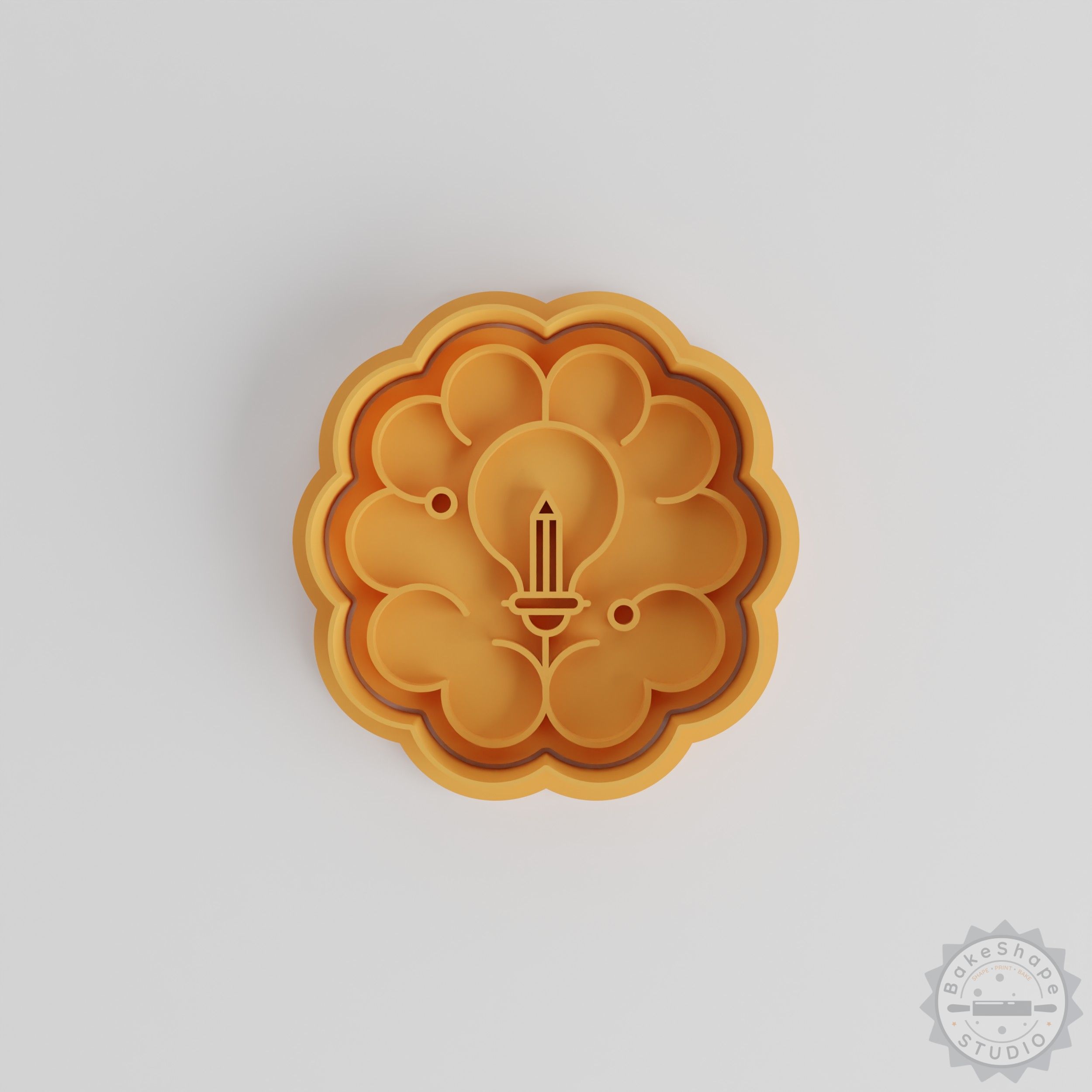 Creative Brain Shape Cutter & Stamp, 6-Piece Set for Cookies & Fondant, S/M/L Sizes
