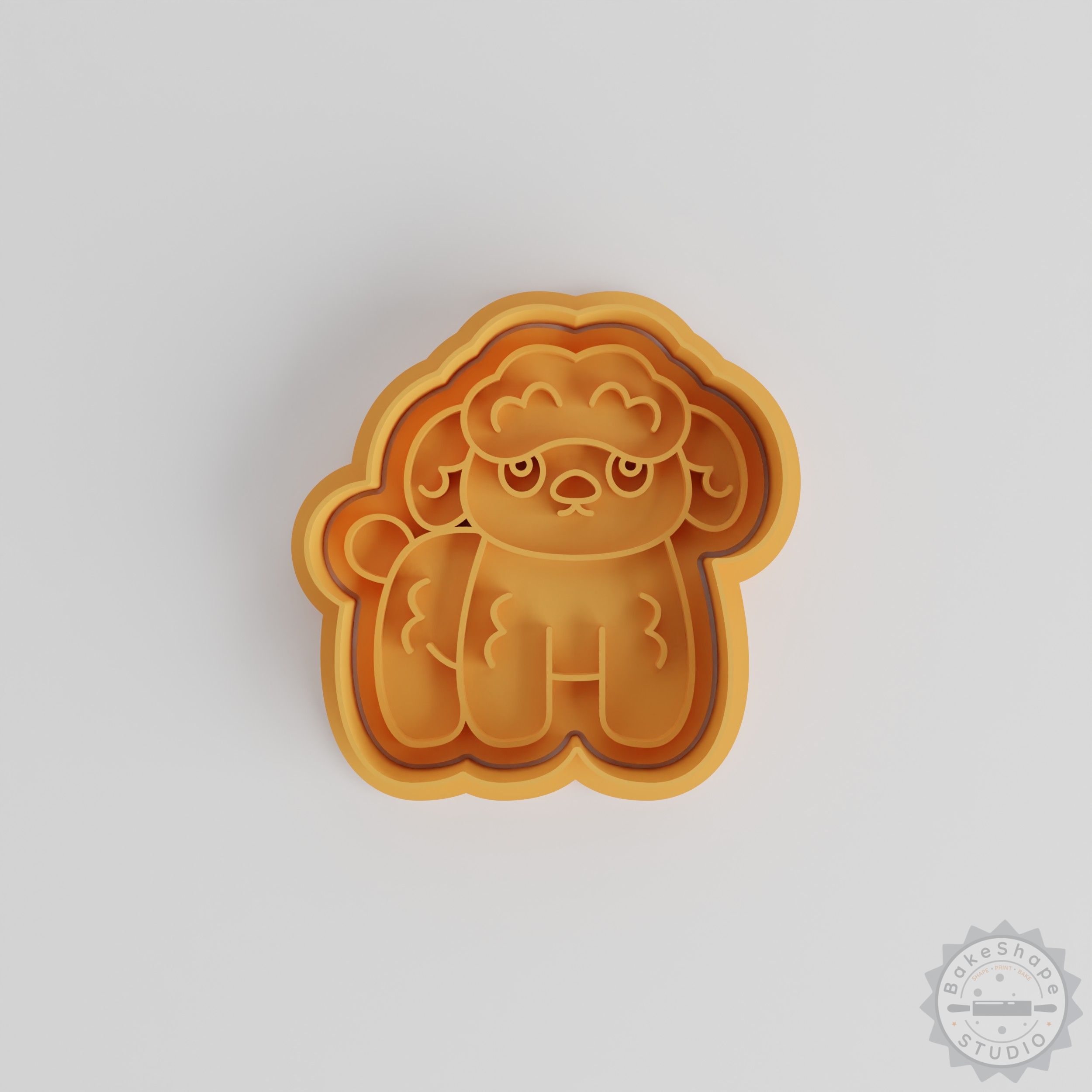 Poodle Cookie Cutter & Stamp Set, 6-Piece, S/M/L Sizes, Perfect for Cookies & Fondant