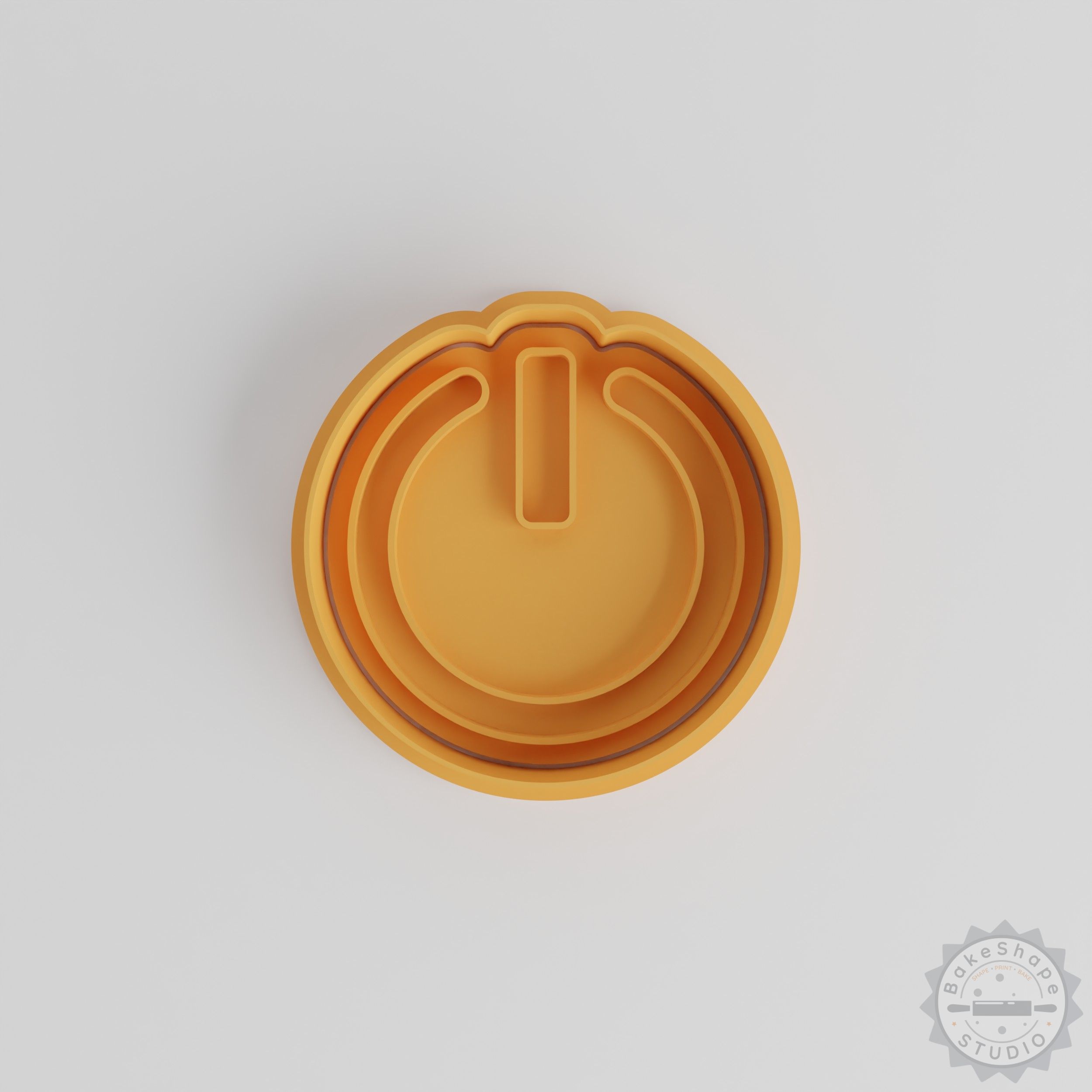 Power Button Cookie Cutter and Stamp Set, 6 Pieces, S/M/L, Baking Tools for Fondant and Cookies