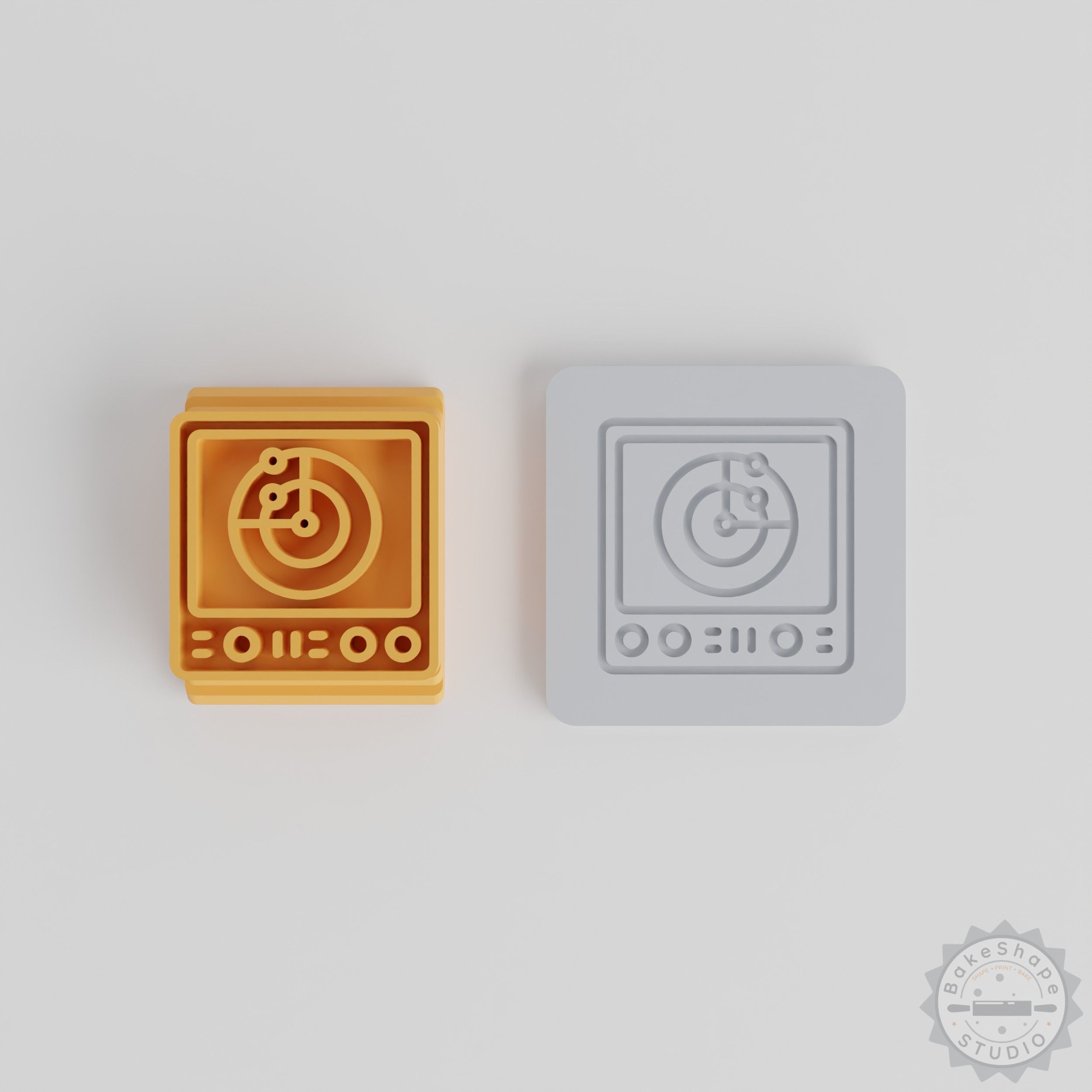 Sonar Device Set, Stamp Tile Patterns, 20-40mm, Ideal for Clay, Cookies, Fondant