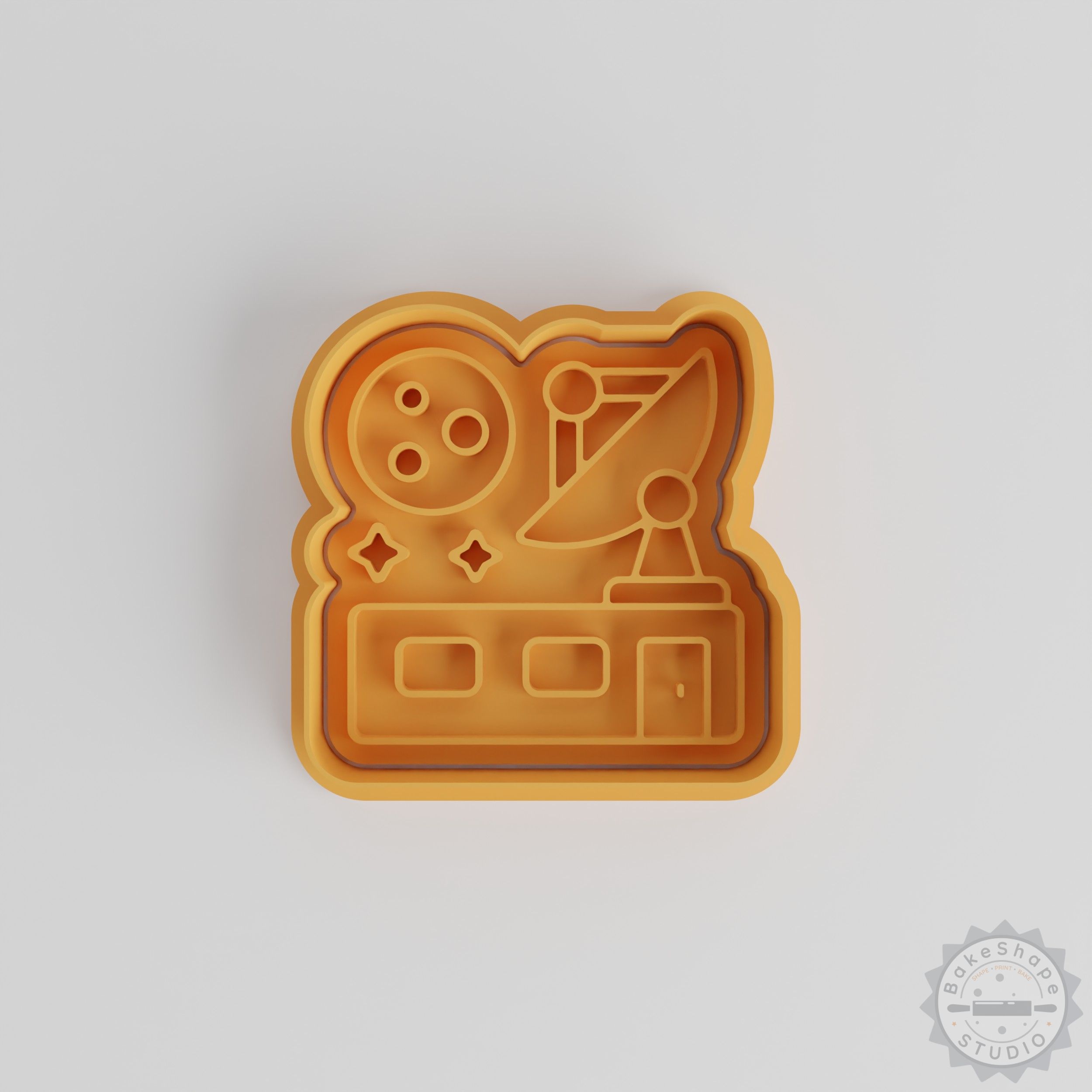 Space Theme Cookie Cutter & Stamp Set, 6 Pieces, S/M/L Sizes, Perfect for Cookies & Fondant