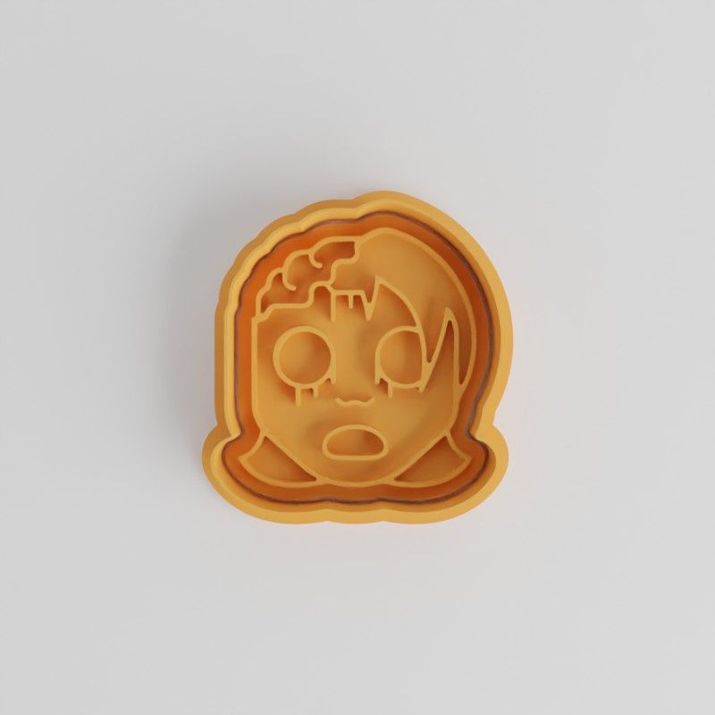 Zombie Girl Cookie Cutter and Stamp Set, Perfect for Halloween Treats, 6 Pieces in S/M/L Sizes