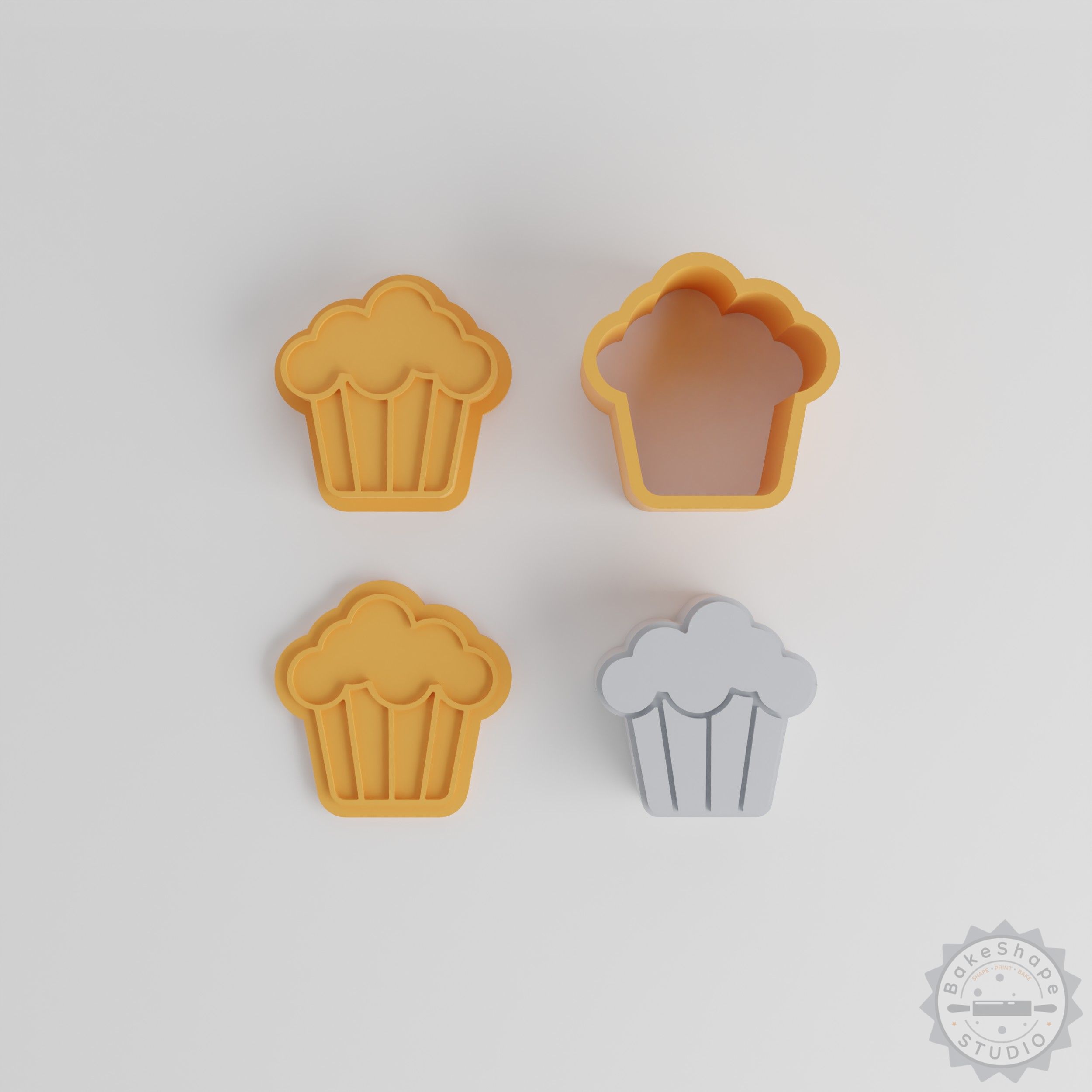 Muffin Bath Bomb Mold Set, 12-Piece, Cupcake Dessert Shapes, XS-L Sizes, Baking-Themed Molds