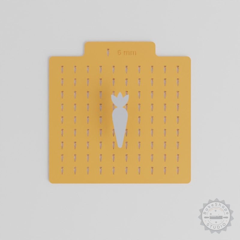 Carrot Sprinkle Stencil Pack, 5 Size Options for Sprinkles, Sugar, Cocoa, Glitter