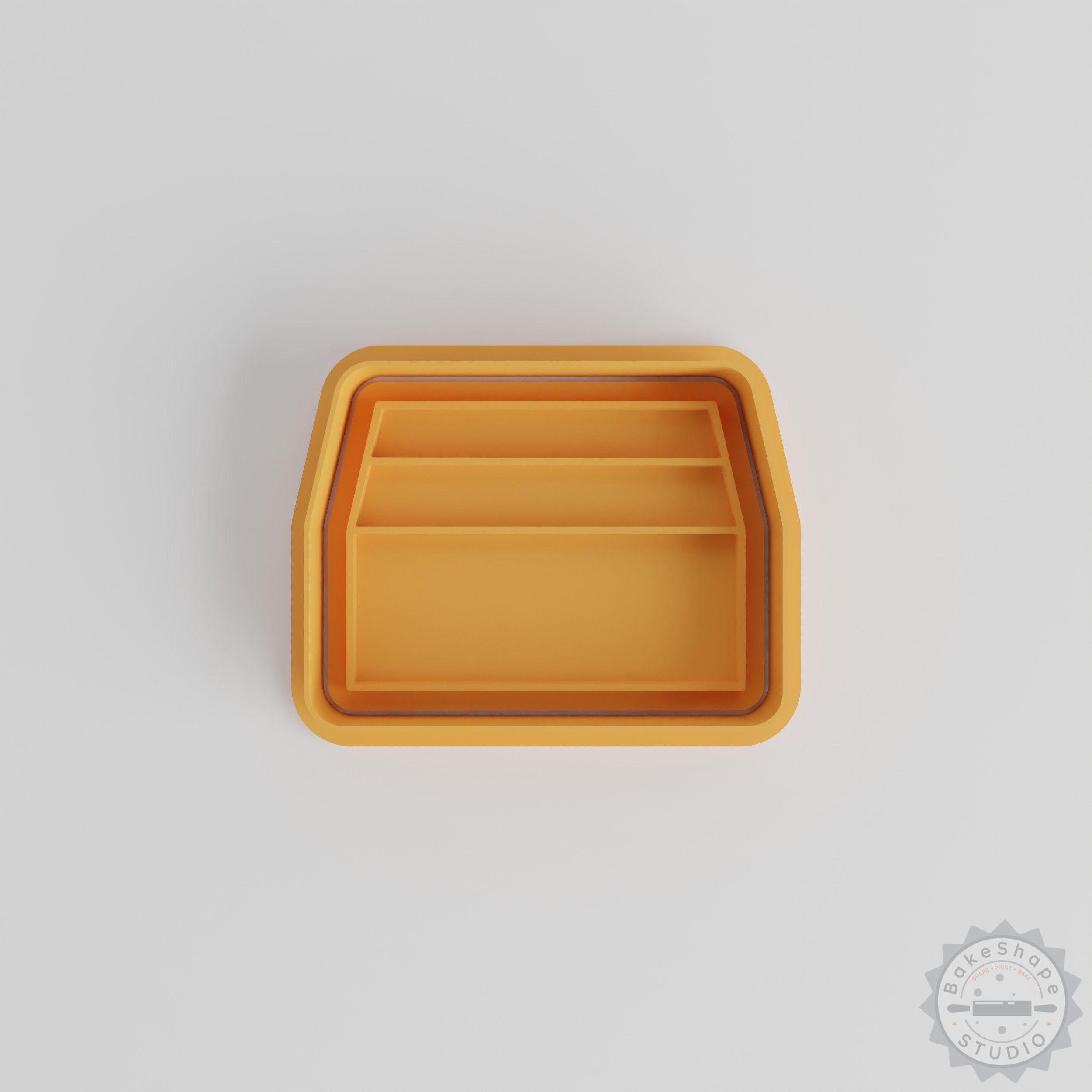 Cookie Shape Cutter Set with Stamp, S/M/L Sizes – 6-Piece Box for Fondant and Baking