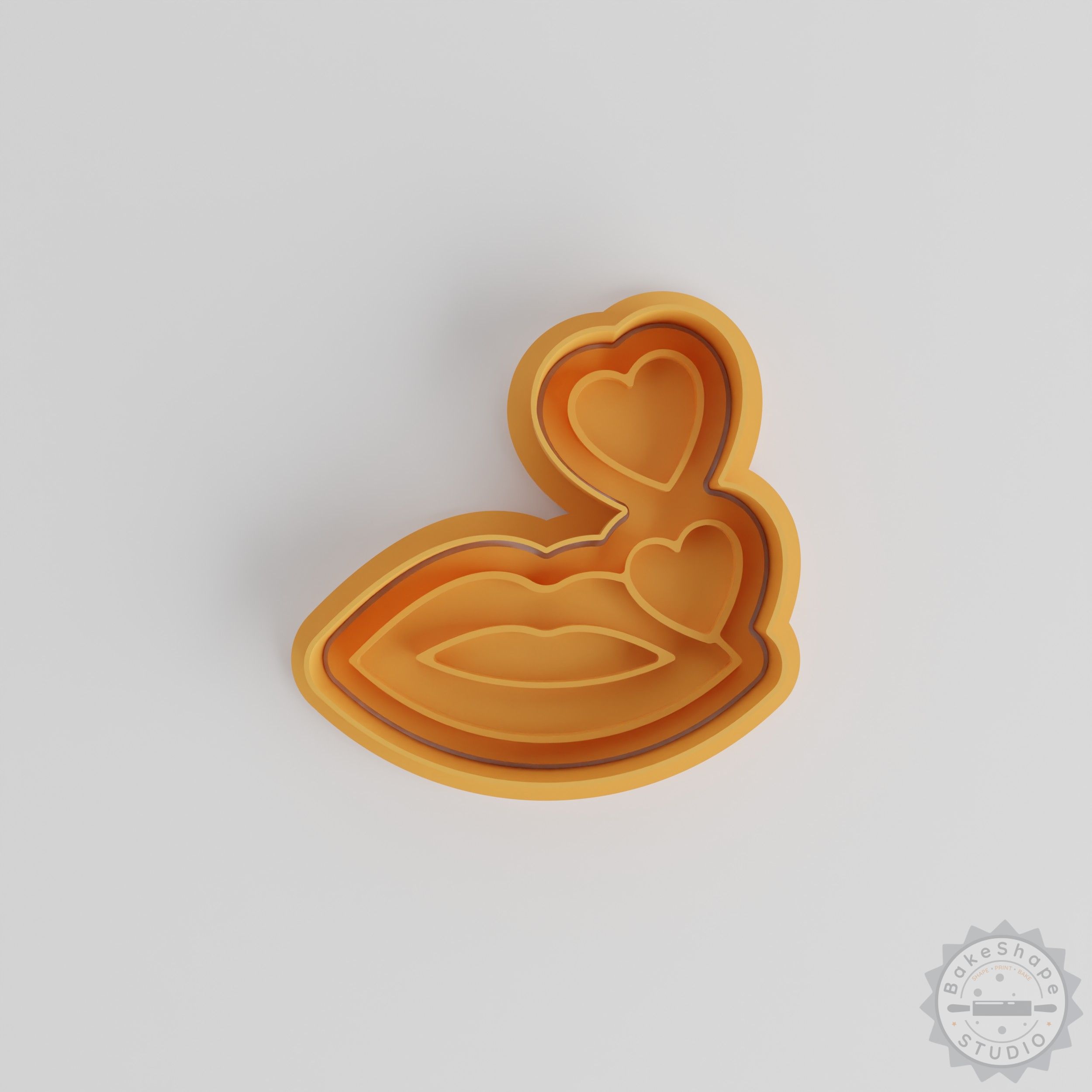 Romantic Proposal Cookie Cutter and Stamp Set, 6 Pieces, Perfect for Cookies and Fondant, Novelty Love, Lips, Kiss Designs