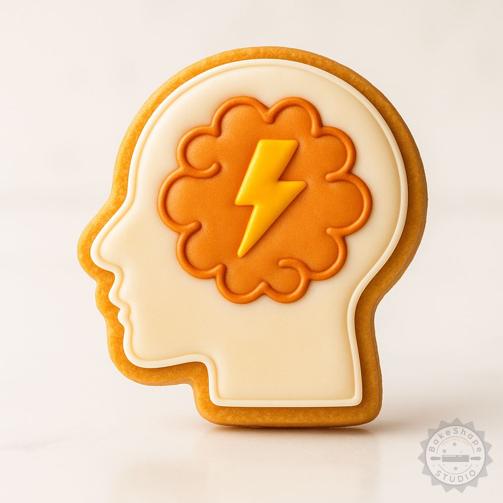 Mind Energy cookie cutter and fondant stamp set STL for 3D printing in small, medium, and large sizes