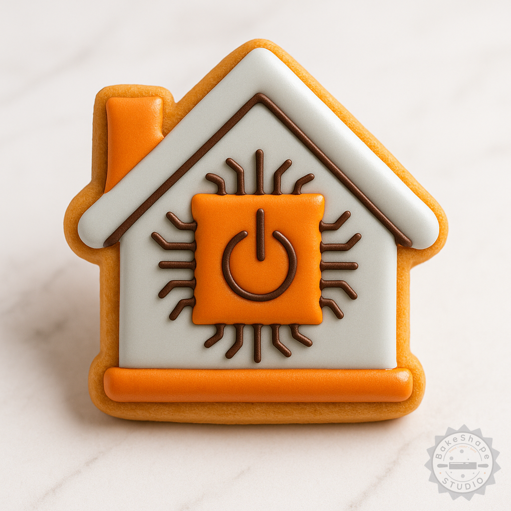 Decorated example 1 of Home Technology Shape Cutter & Stamp Set, 6 Pieces, Cookie & Fondant Designs, Sizes S/M/L