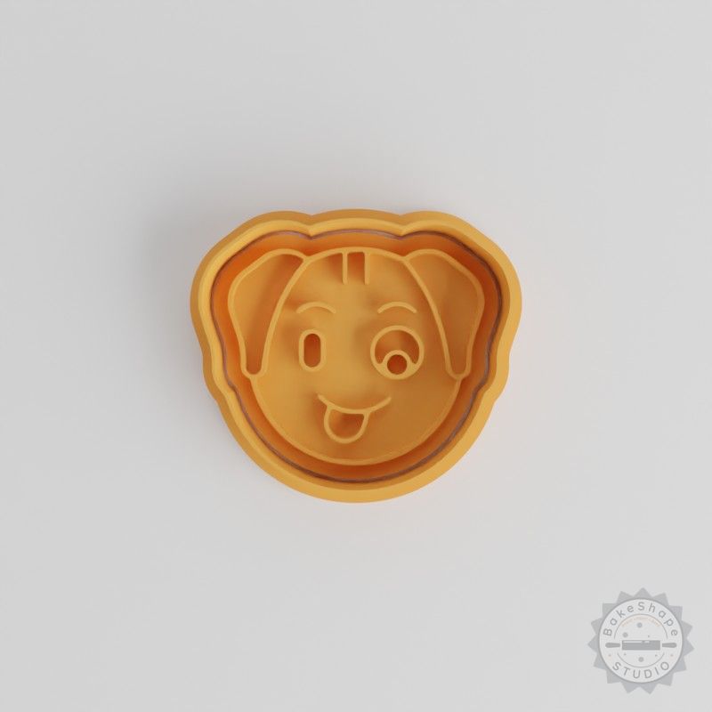 Winking Dog Cookie Fondant Cutter Stamp Set, 6-Piece Playful Pooch Baking Tools Collection