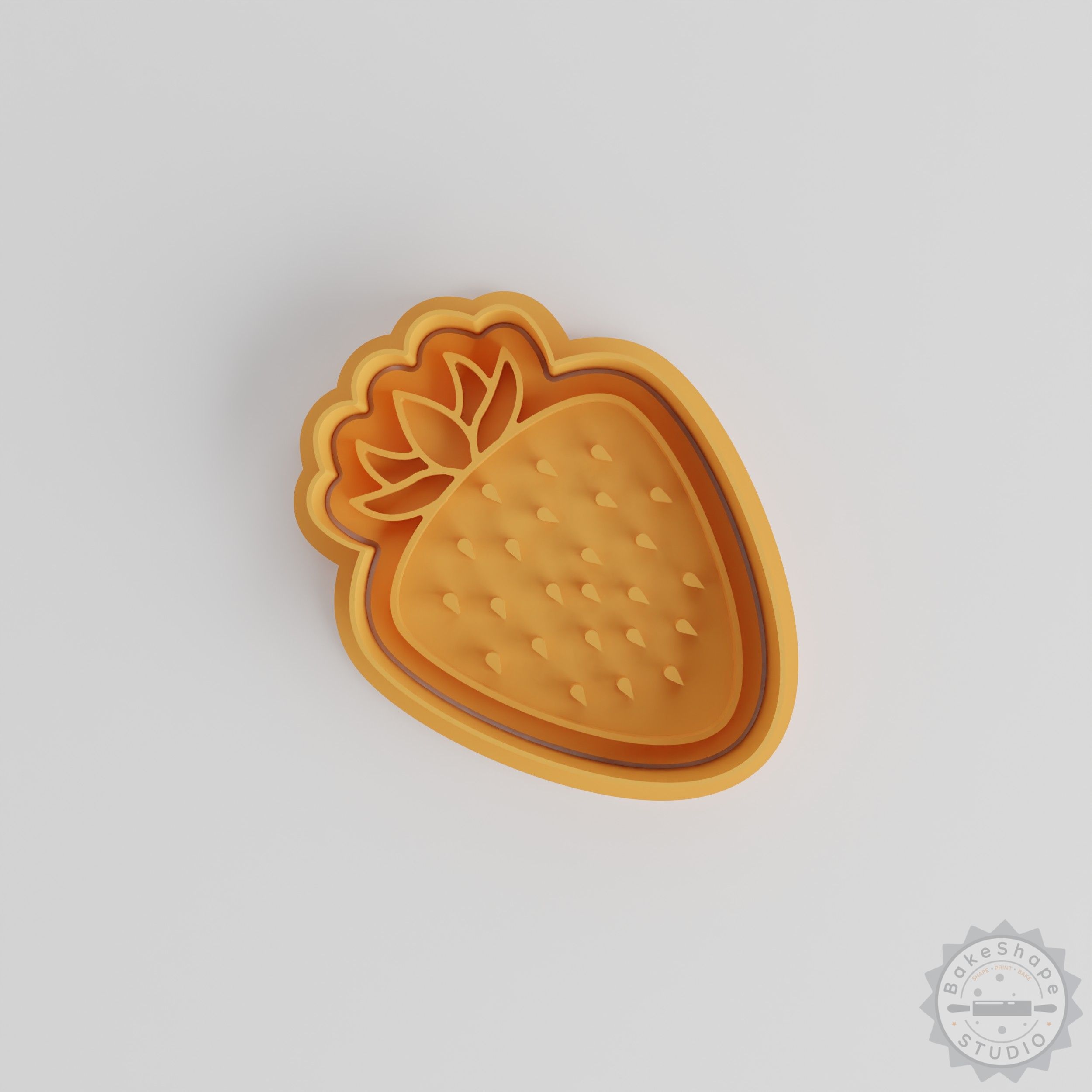 Strawberry Shape Cutter and Stamp Set, Perfect for Cookies and Fondant, 6-Piece Variety S/M/L