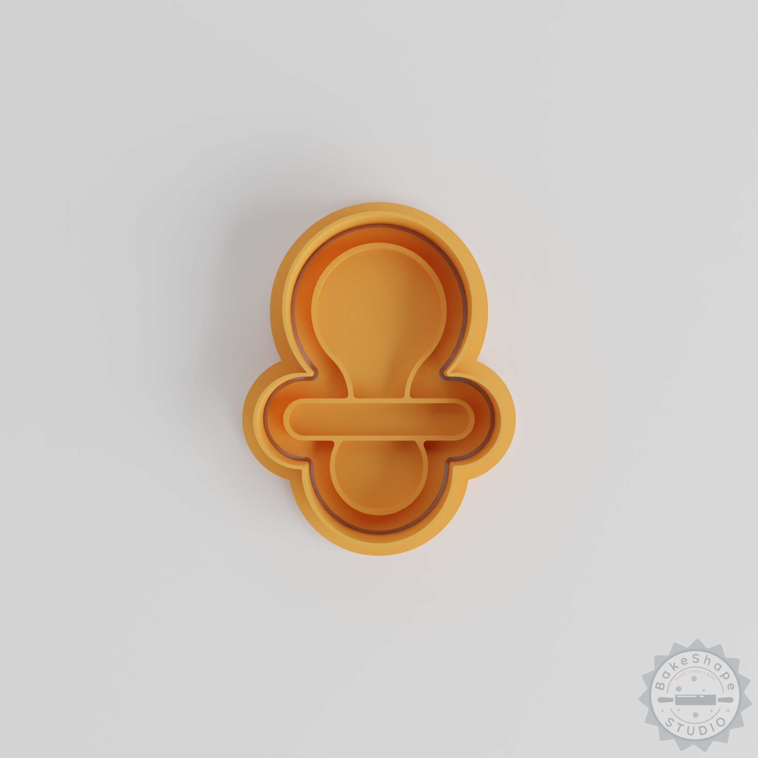Pacifier Cookie Cutter and Stamp Set, 6-Piece, S/M/L Sizes, Baby Theme Baking Tools