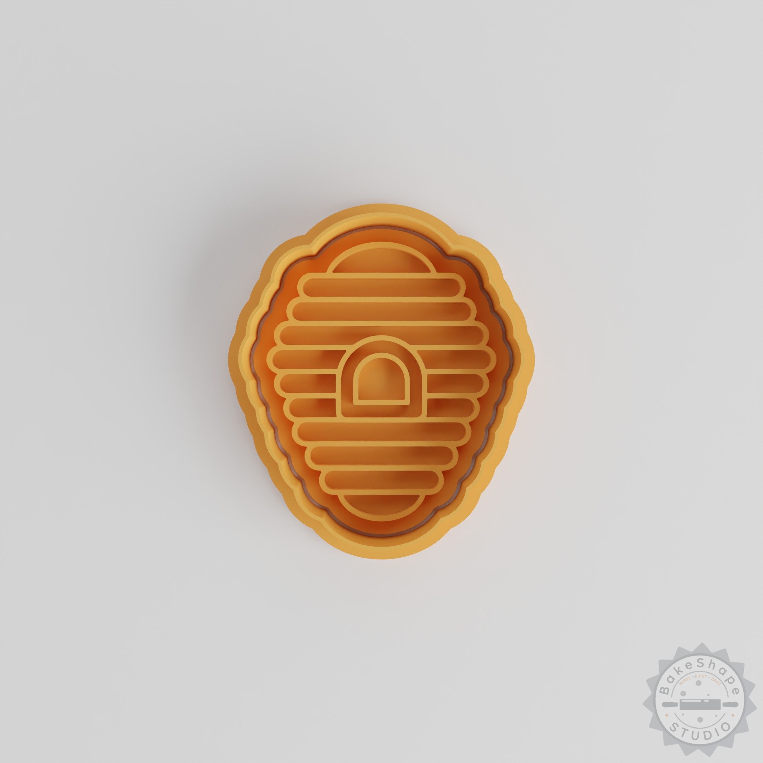 Honeycomb Shape Cutter & Stamp Set, Cookie & Fondant, 6 Pieces, Beehive, Hexagon Nest, Apiary Pattern