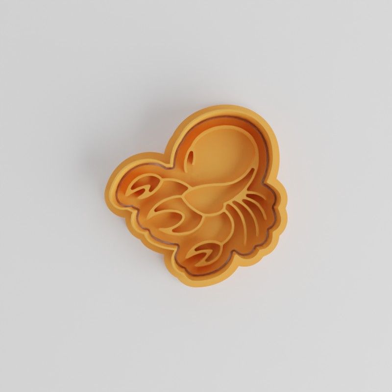 Scorpio Shape Cutter and Stamp Set, 6-Piece Zodiac Design for Cookies, Fondant, Astrology-Themed Baking Tool