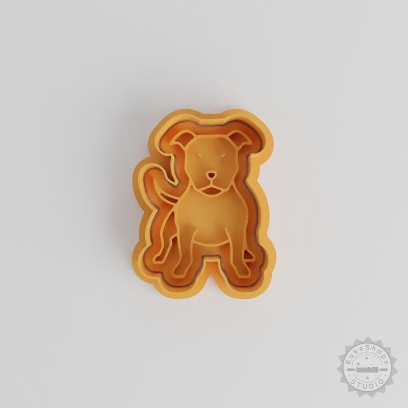 American Pit Bull Cookie Cutter Set, Shape and Stamp for Cookies, Fondant, 6-Piece S/M/L Sizes