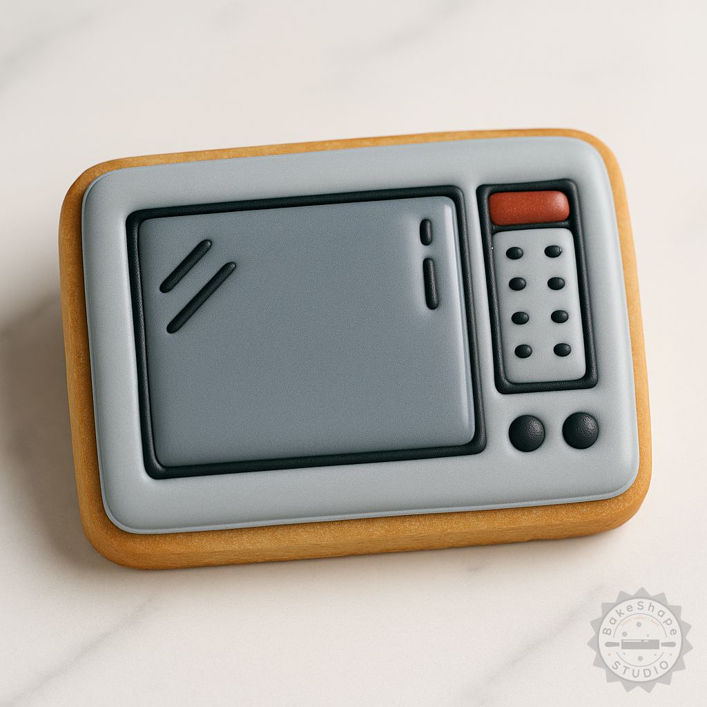 Oven shape cookie cutter and fondant stamp STL files for 3D printing baking designs