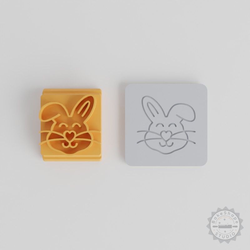 Easter Bunny Stamp Tile Set, 5 Sizes, Perfect for Clay, Cookies, Fondant, Springtime Craft Tool