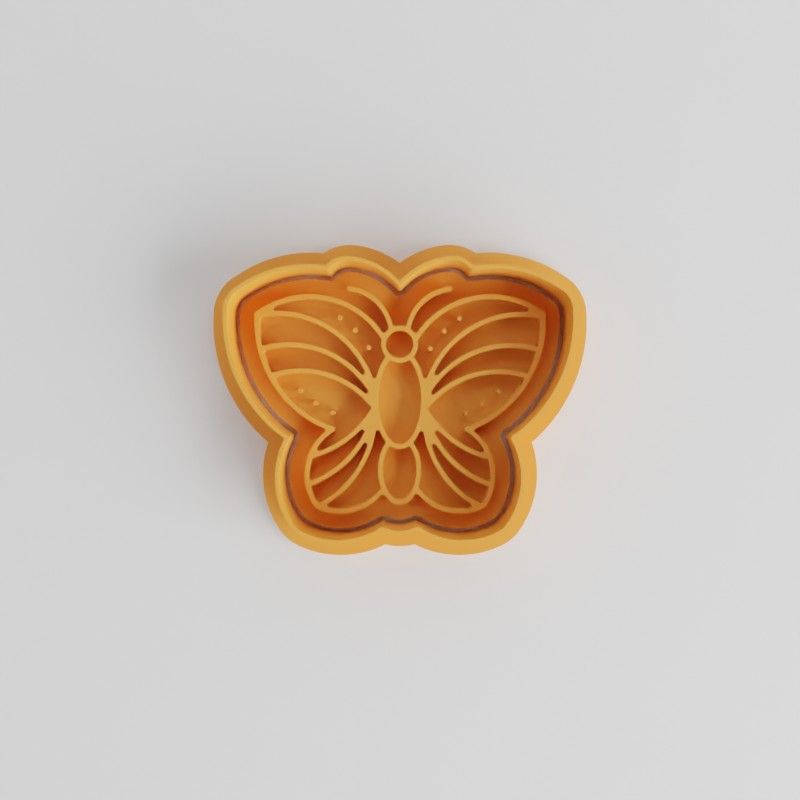 Butterfly Cookie Cutter and Stamp Set, Perfect for Fondant, 6-Piece, S/M/L Sizes