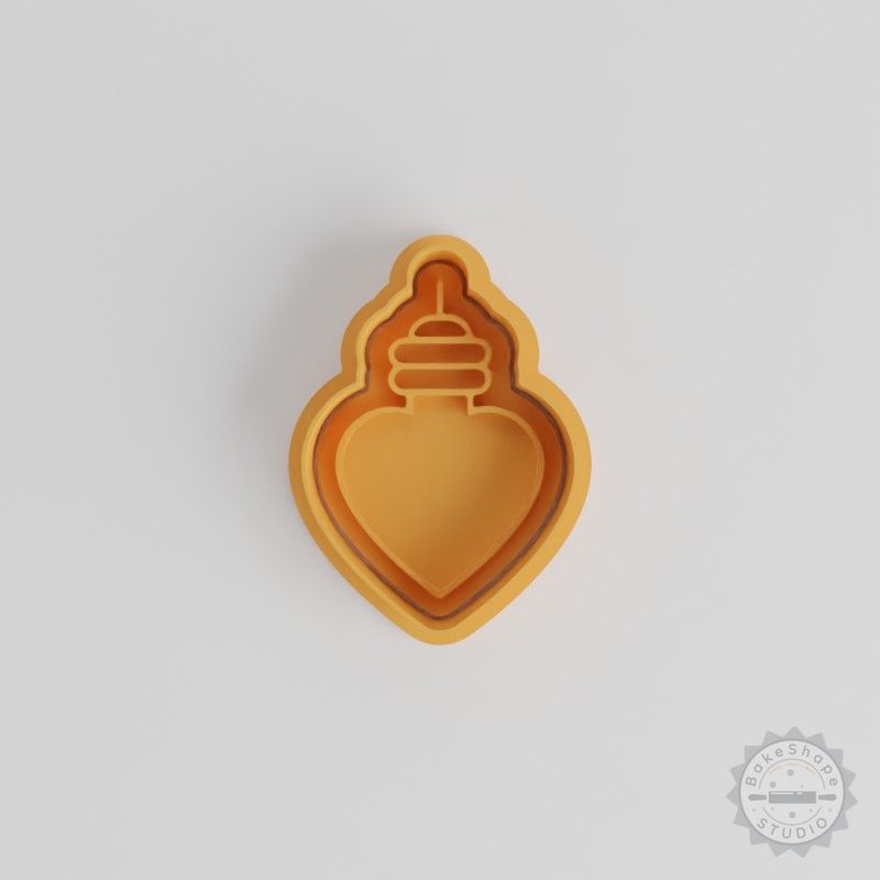 Heart Decoration Cookie Cutter & Stamp Set, 6-Piece Romantic Fondant & Cookie Tool, S/M/L Sizes