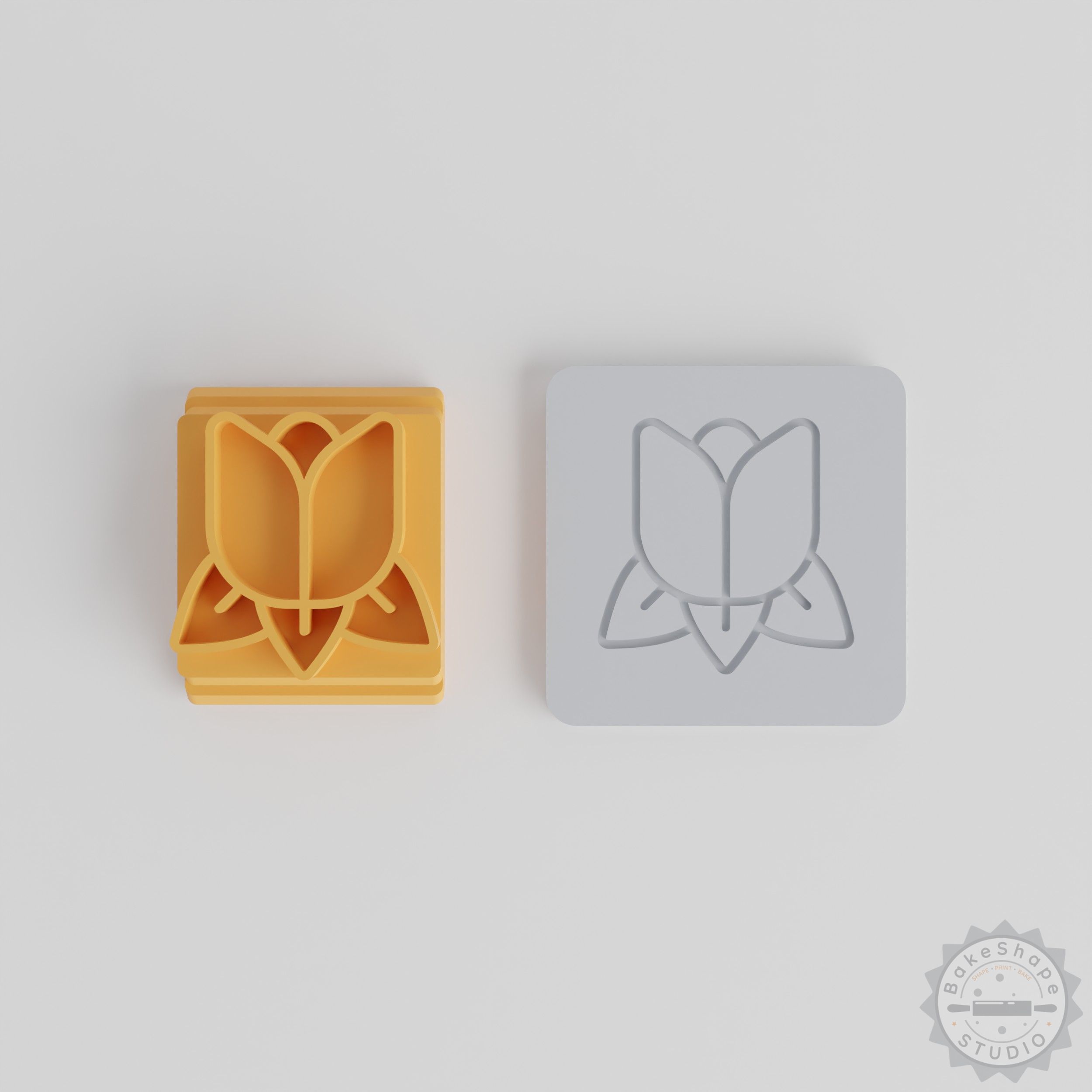 Tulip Large Stamp Tile Set, 5 Piece, Perfect for Clay, Cookies, Fondant, Includes 20-40mm Motifs