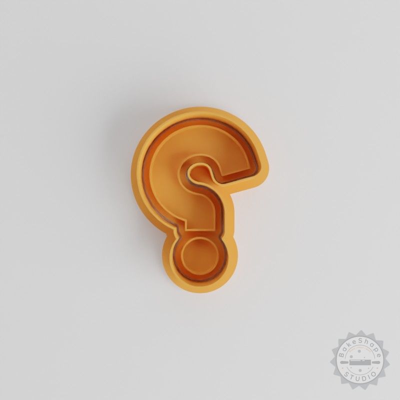 Question Shaped Cookie and Fondant Cutter Set, Stamp Tool, 6 Piece, S/M/L Sizes