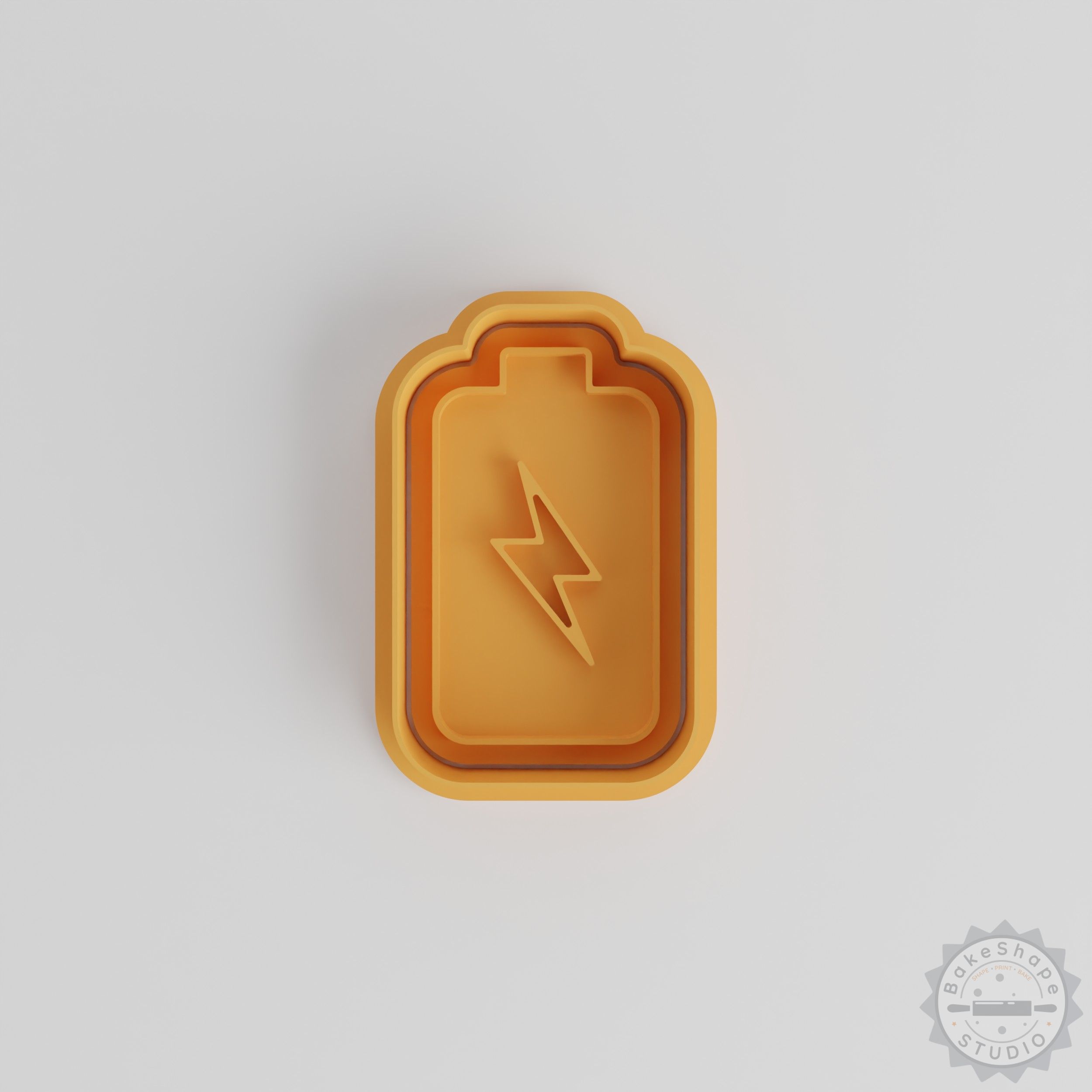 Battery Energy Cell Set, Shape Cutter and Stamp for Cookies and Fondant, 6-Piece Pack, S/M/L Sizes