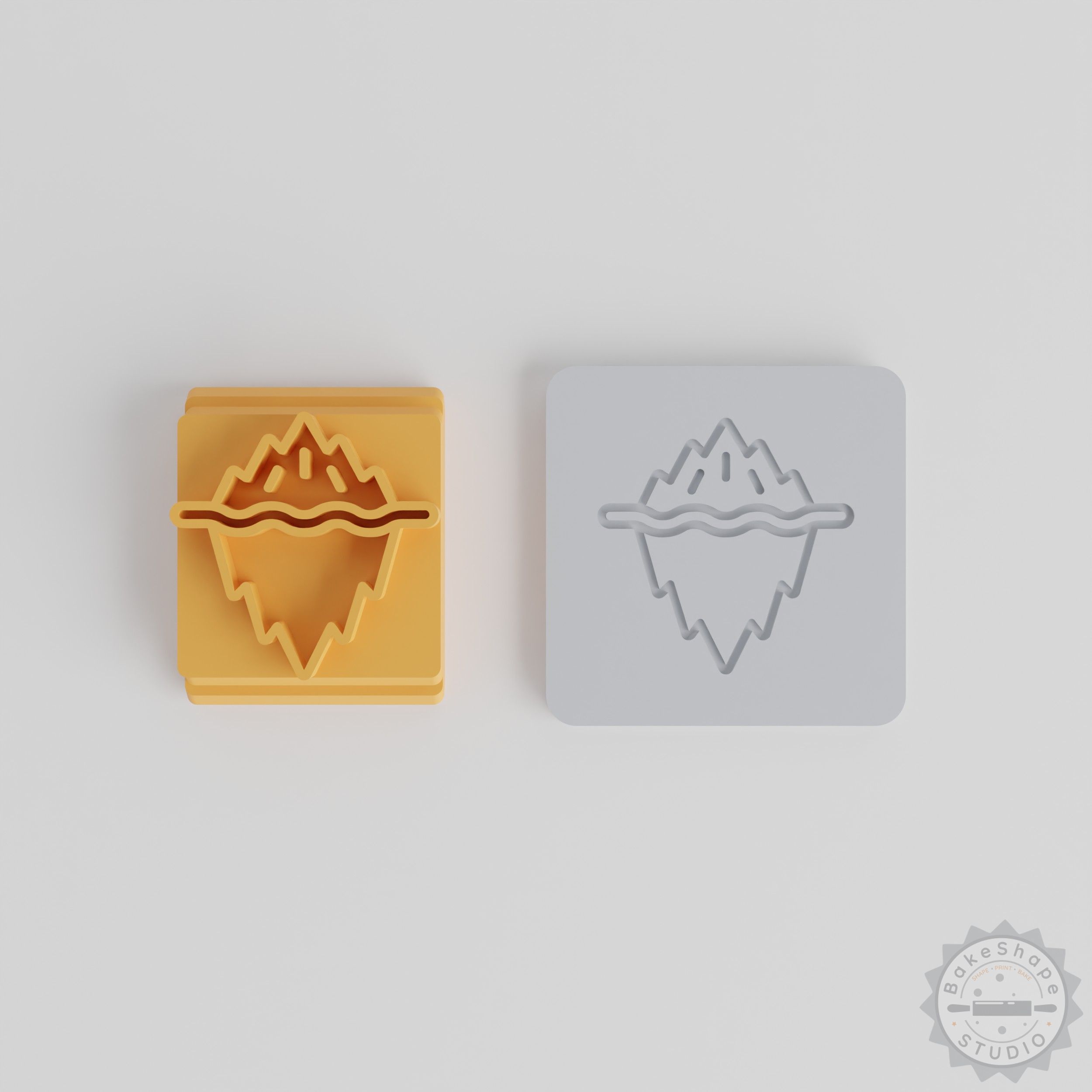 Ice Berg Stamp Tile Collection for Clay, Cookies, Fondant - 5 Sizes 20-40mm