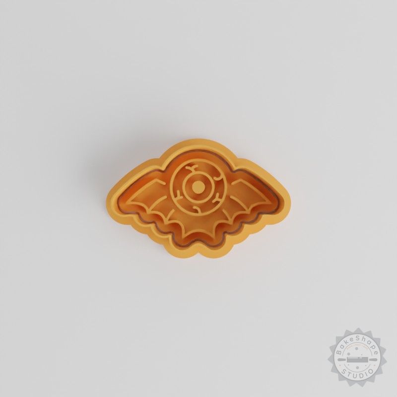 Bat Eyeball Cookie Cutter and Stamp Set, Halloween Eye, 6 Pieces, Spooky Baking Tools
