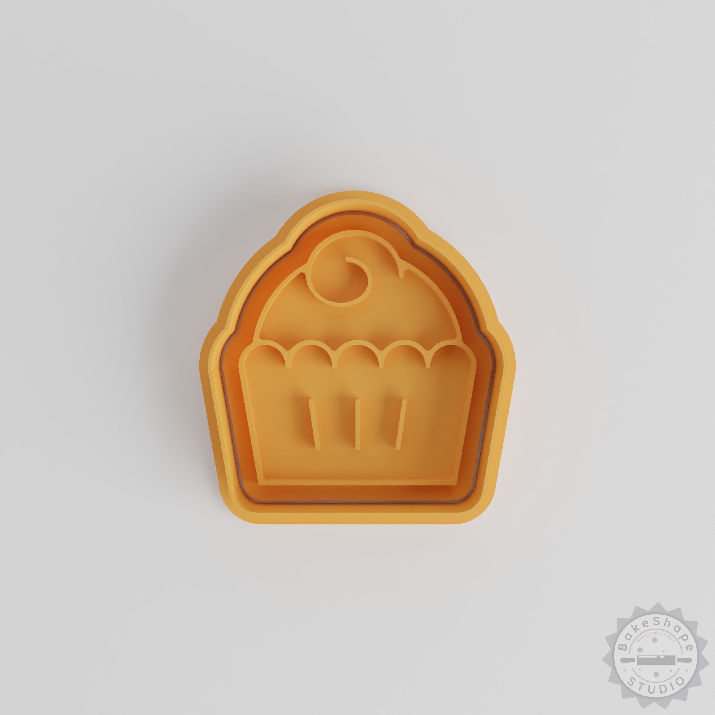 Cupcake Shape Cutter and Stamp Set, 6-Piece, Perfect for Cookies, Fondant, Baby Shower Desserts