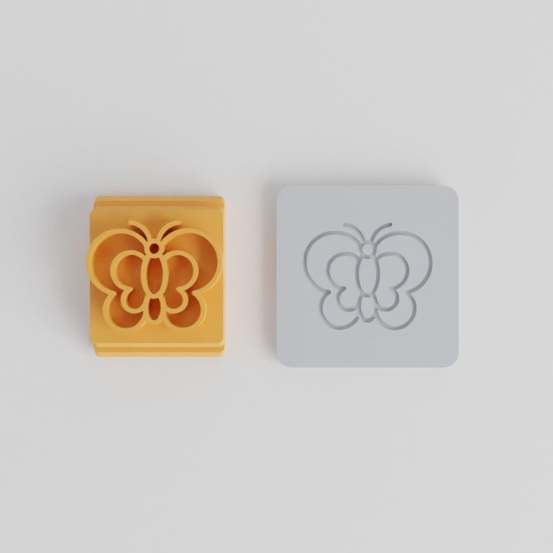 Butterfly Stamp Tile Set, 5 Sizes for Clay, Cookies, Fondant, Nature-Inspired Insect Designs